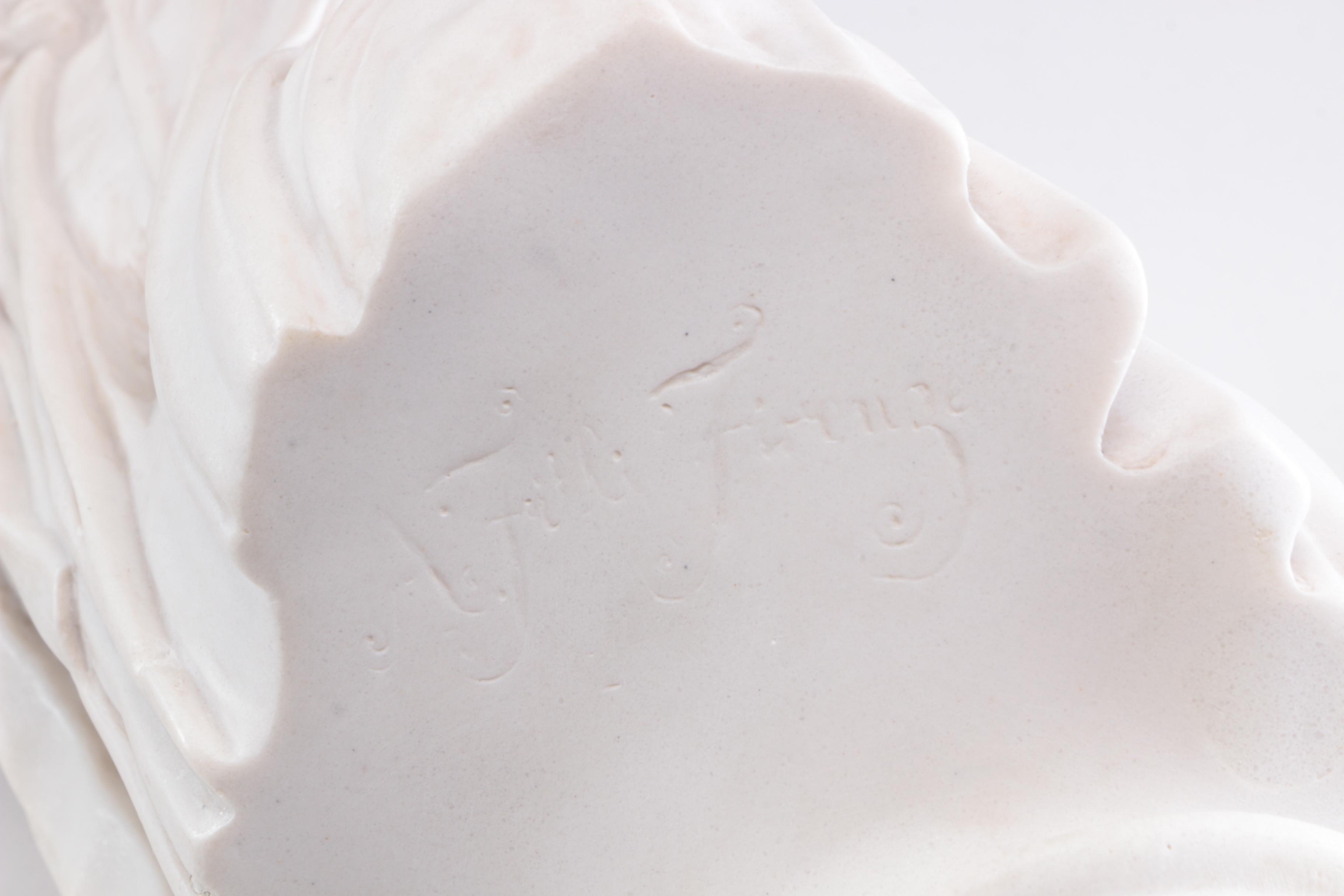 Contemporary Marble Sculpture of Veiled Lady, Signed A. Fur, Firenze