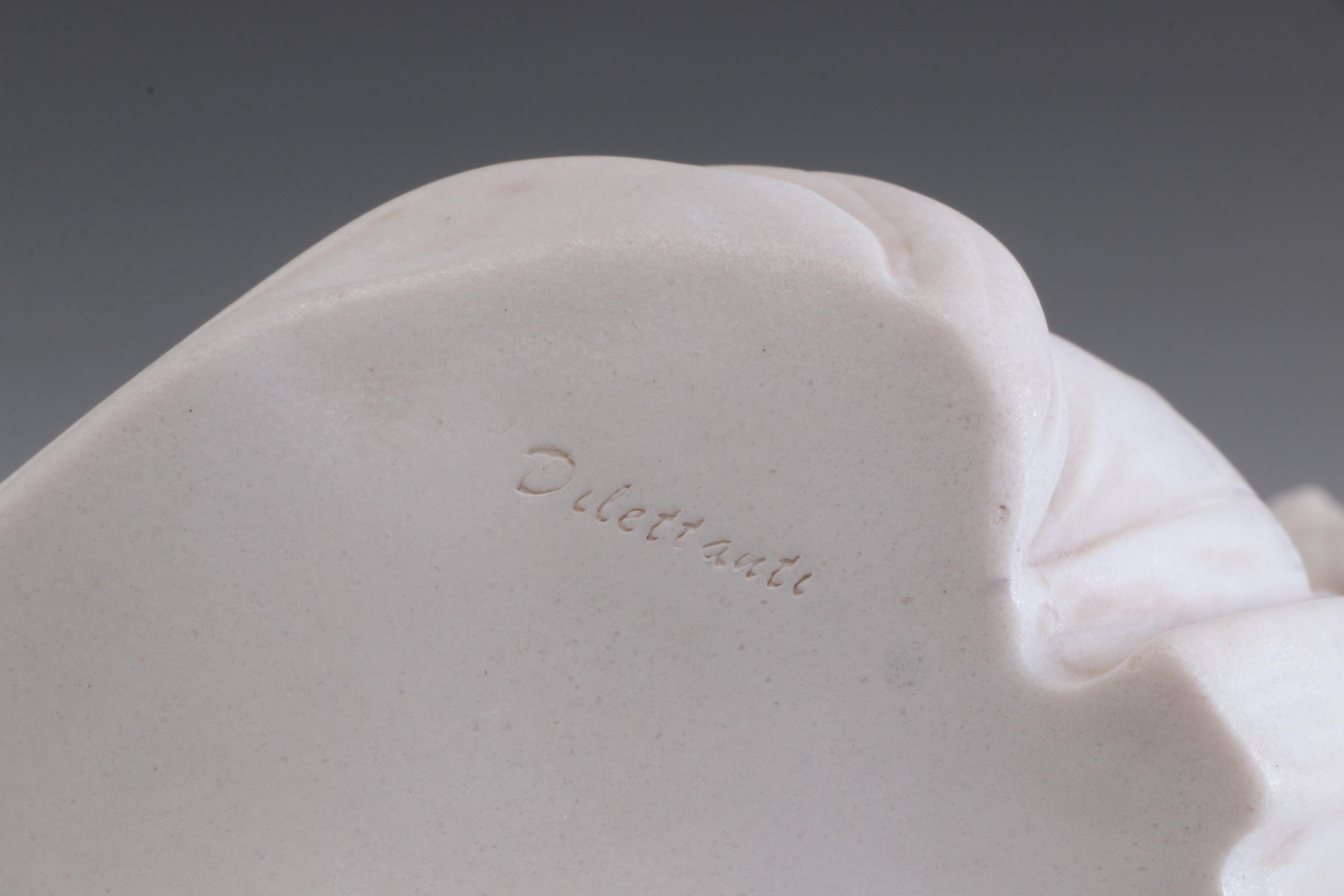 Contemporary Marble Sculpture of Veiled Lady, Signed A. Fur, Firenze