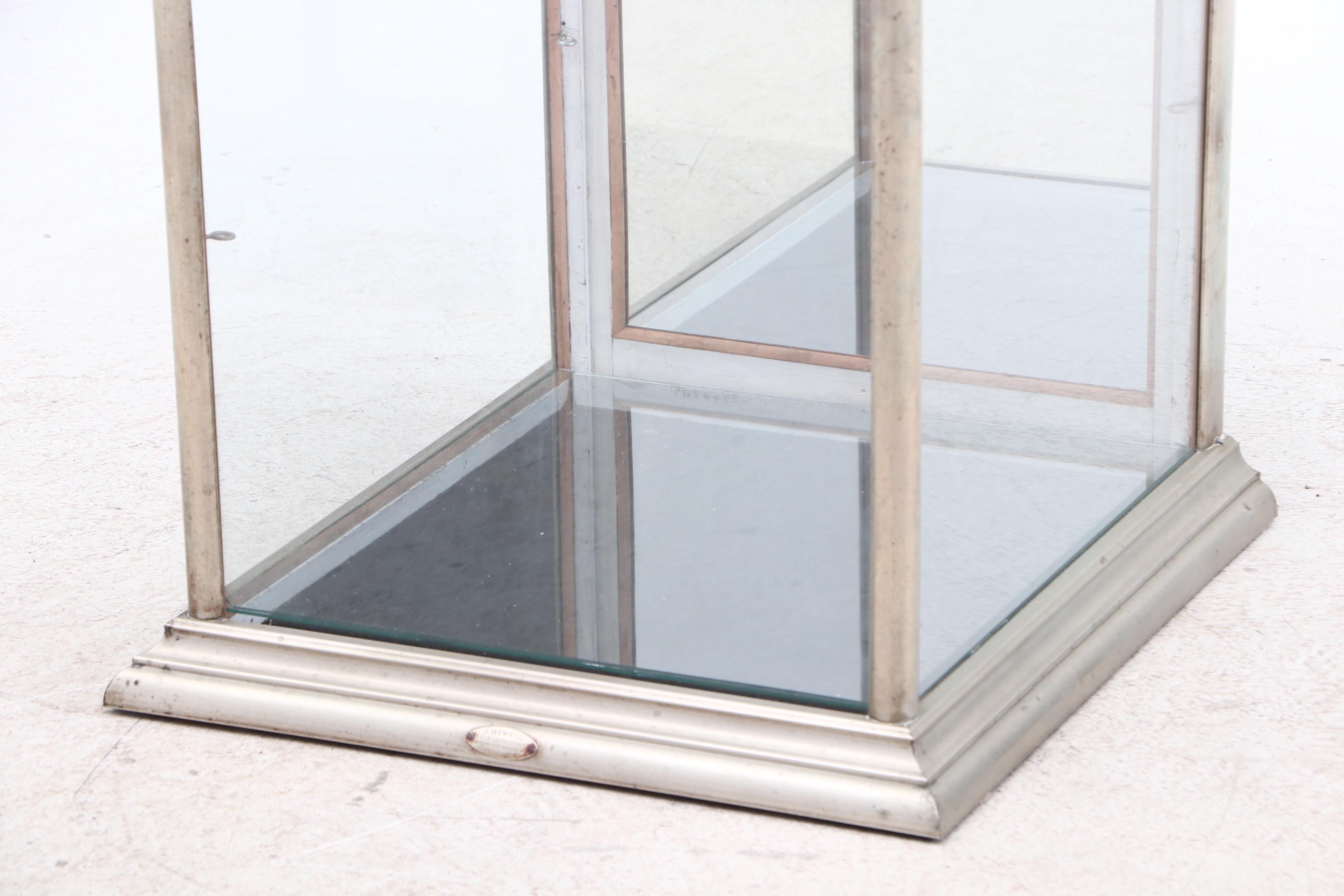 J. Riswig of Chicago Nickel Plated Display Case Labeled