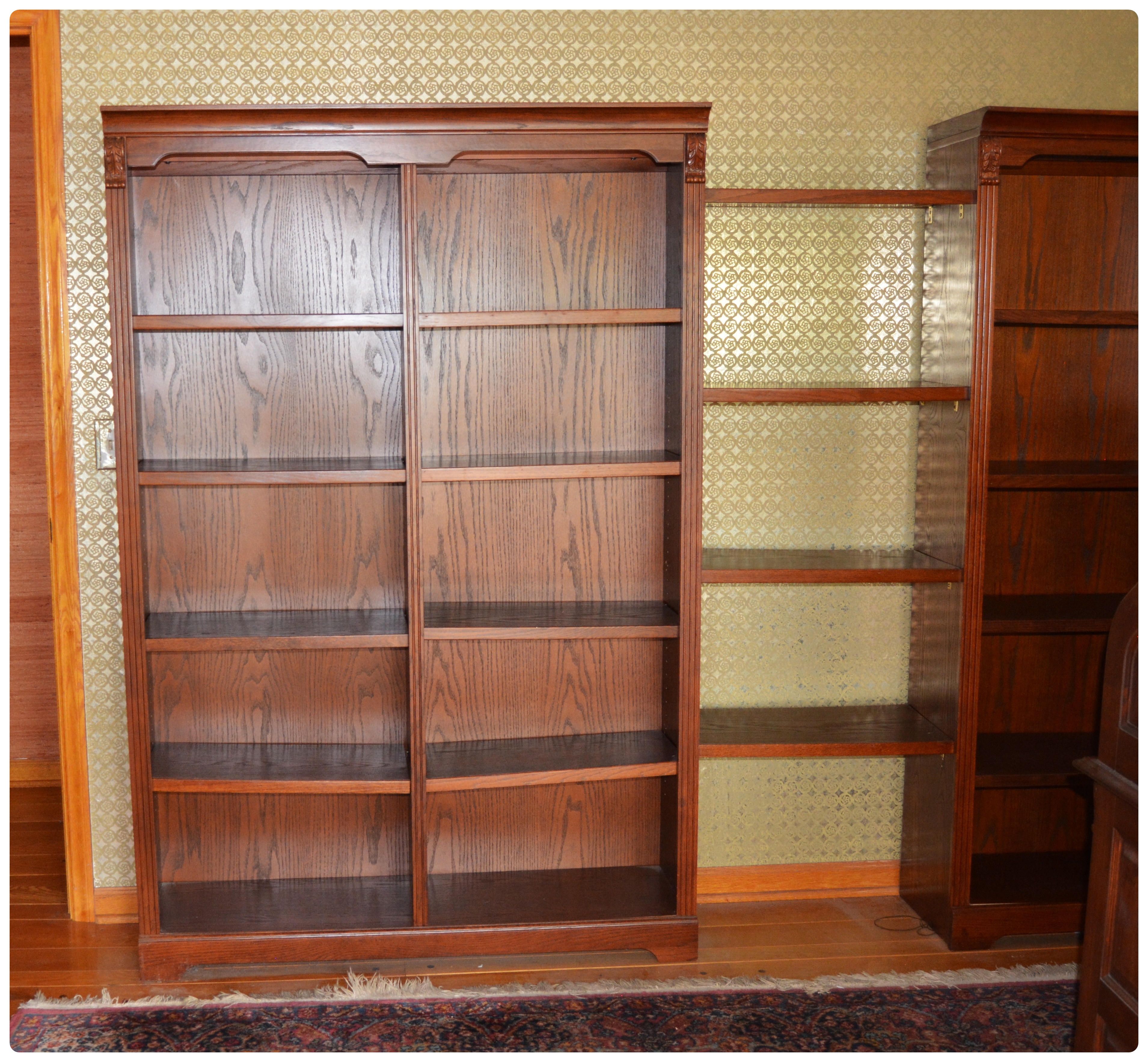 Whalen Oak Sectional Book Shelf, Late 20th Century