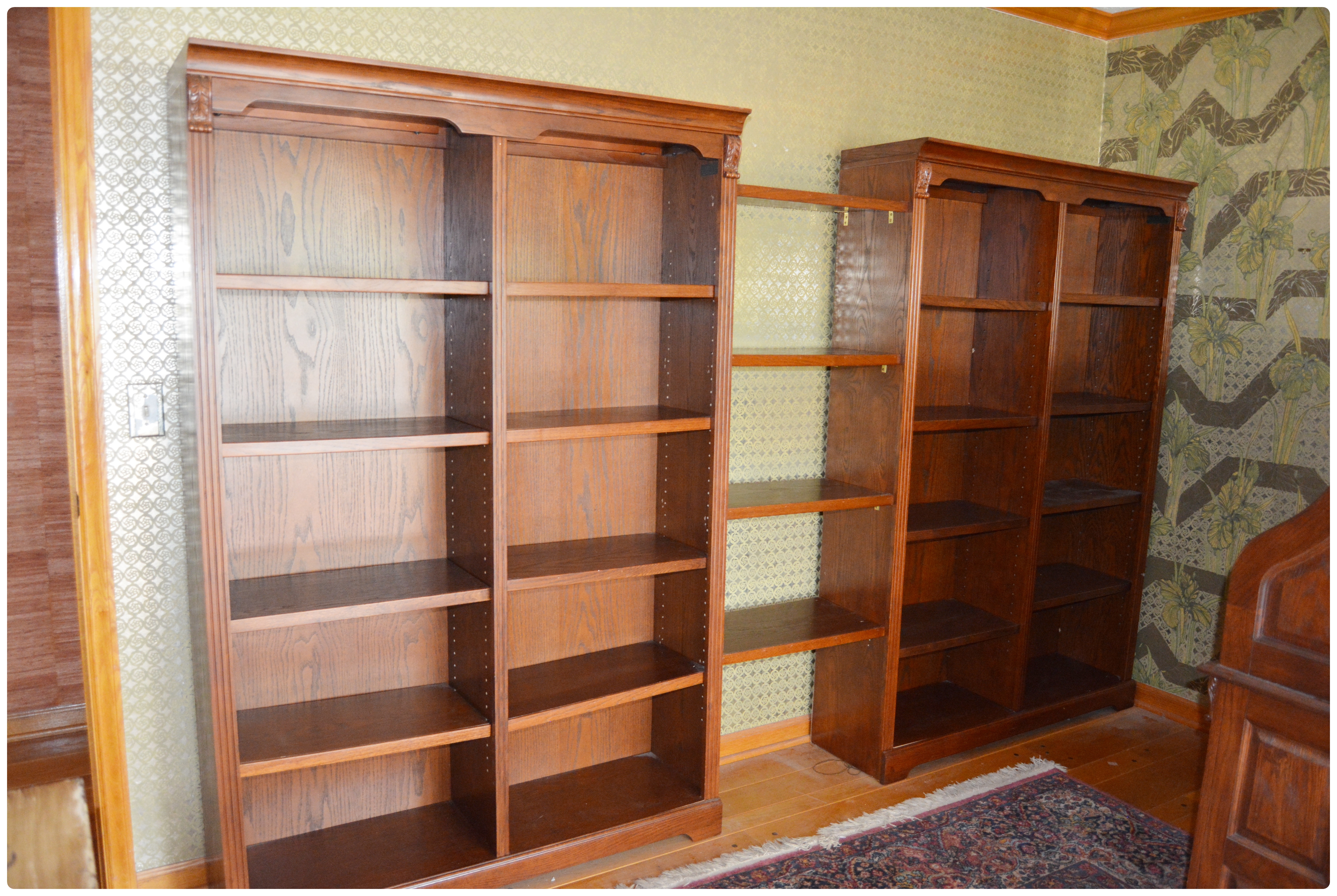 Whalen Oak Sectional Book Shelf, Late 20th Century