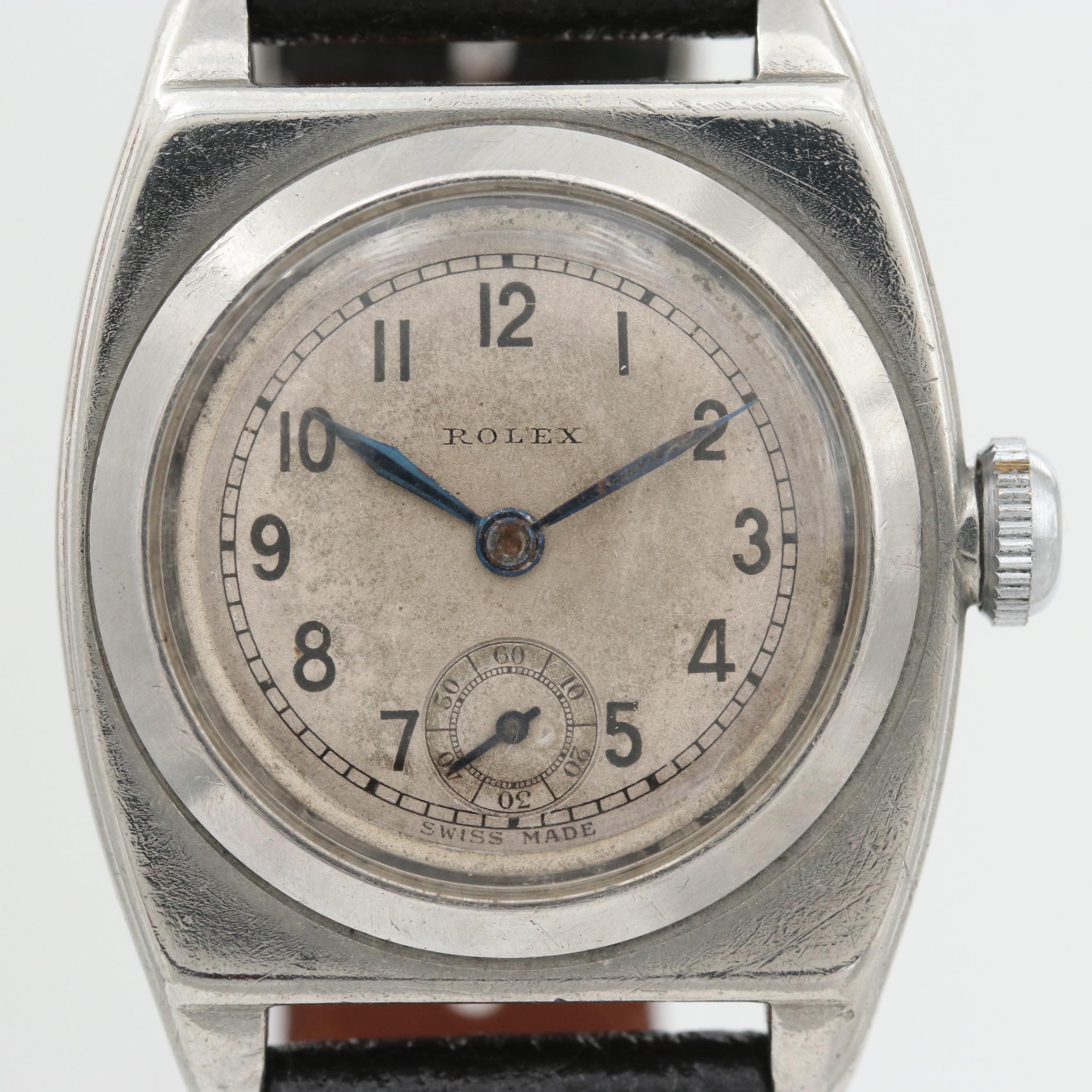 Vintage Rolex Viceroy 1573 Stainless Steel Stem Wind Watch, 1938