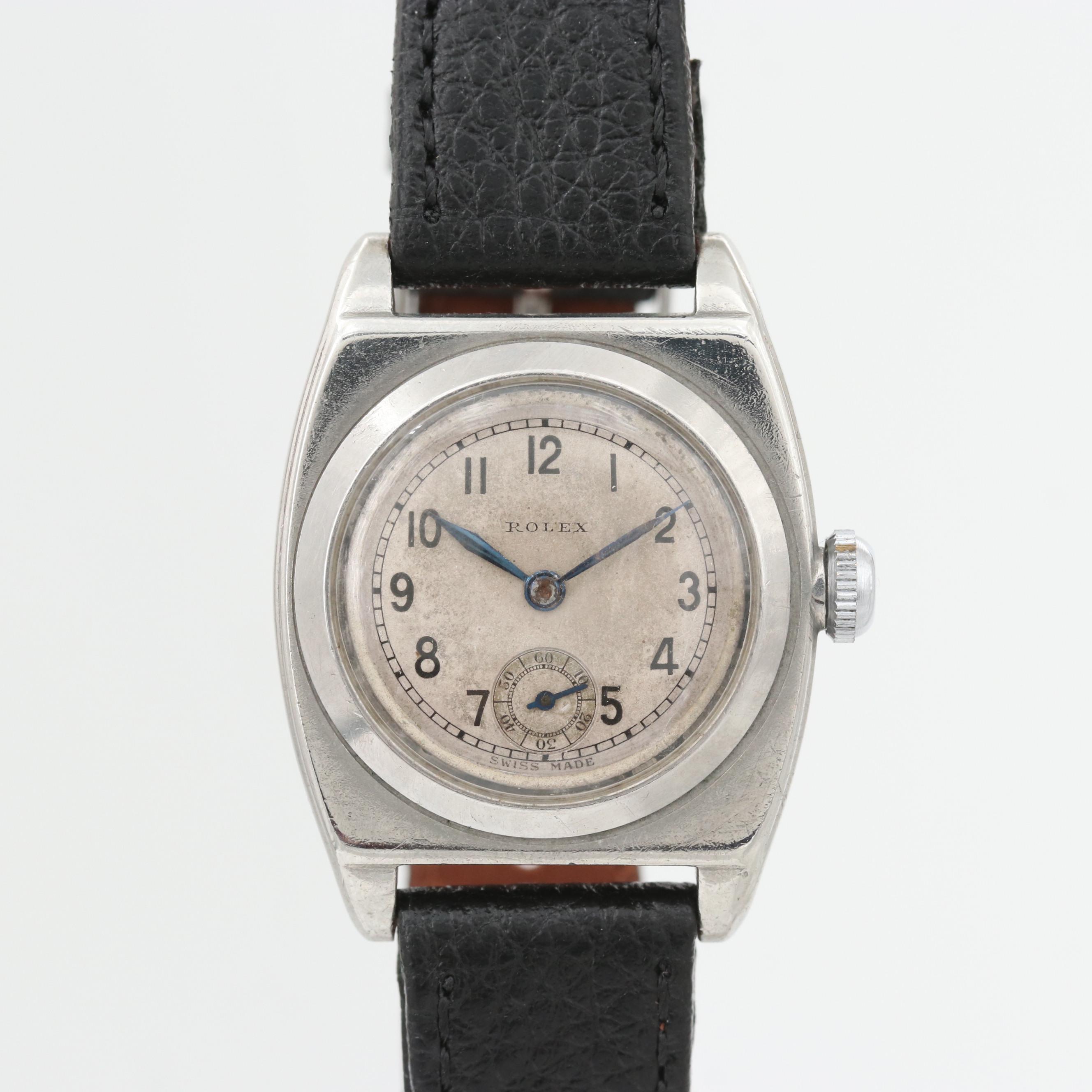 Vintage Rolex Viceroy 1573 Stainless Steel Stem Wind Watch, 1938