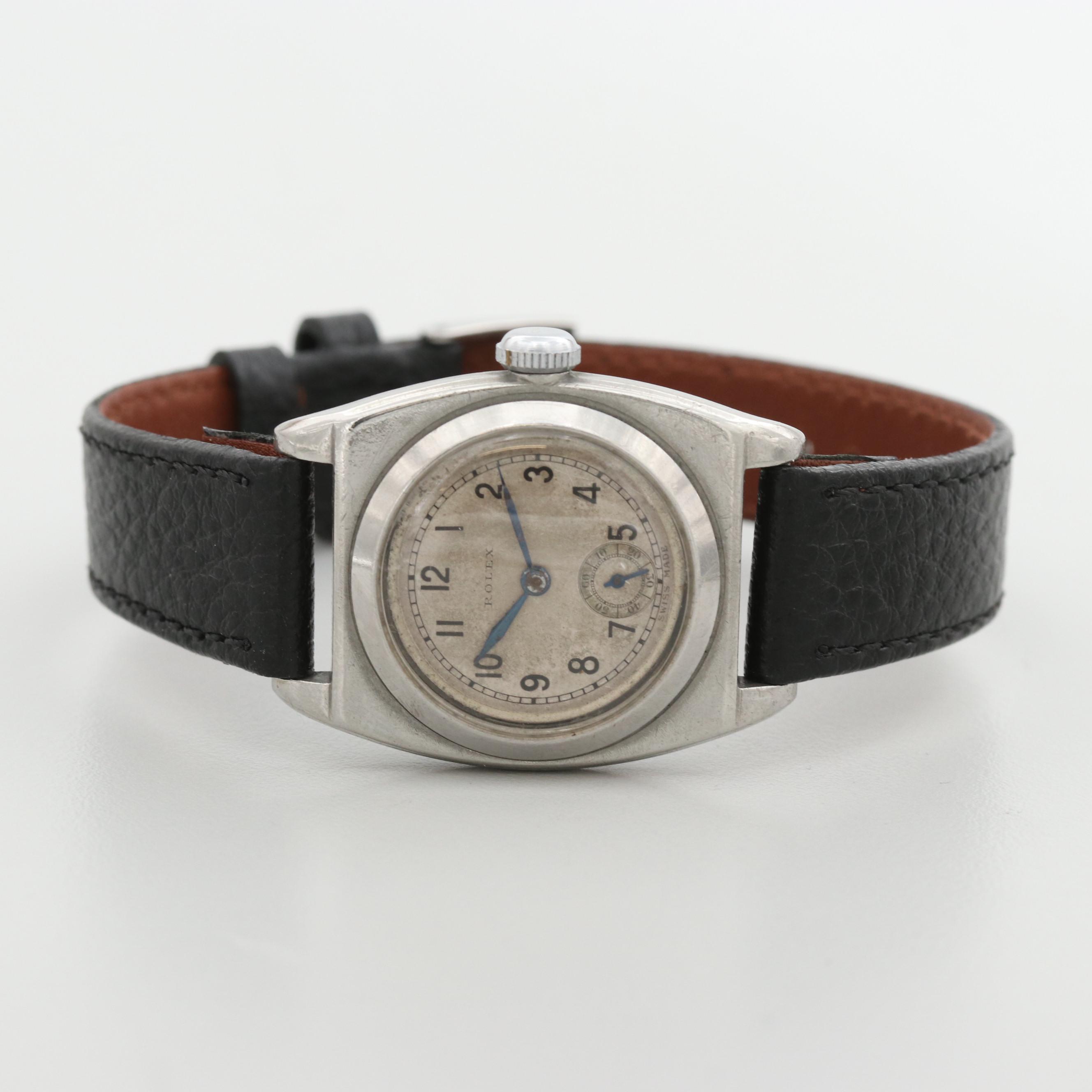 Vintage Rolex Viceroy 1573 Stainless Steel Stem Wind Watch, 1938