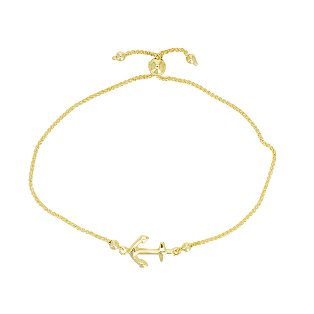 10K Gold Anchor Bracelet