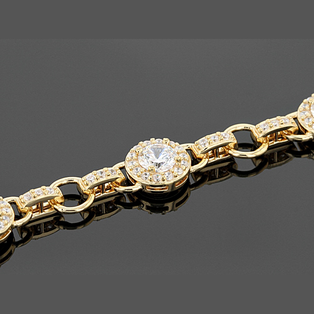 Sterling Silver Diamond Simulant Bracelet