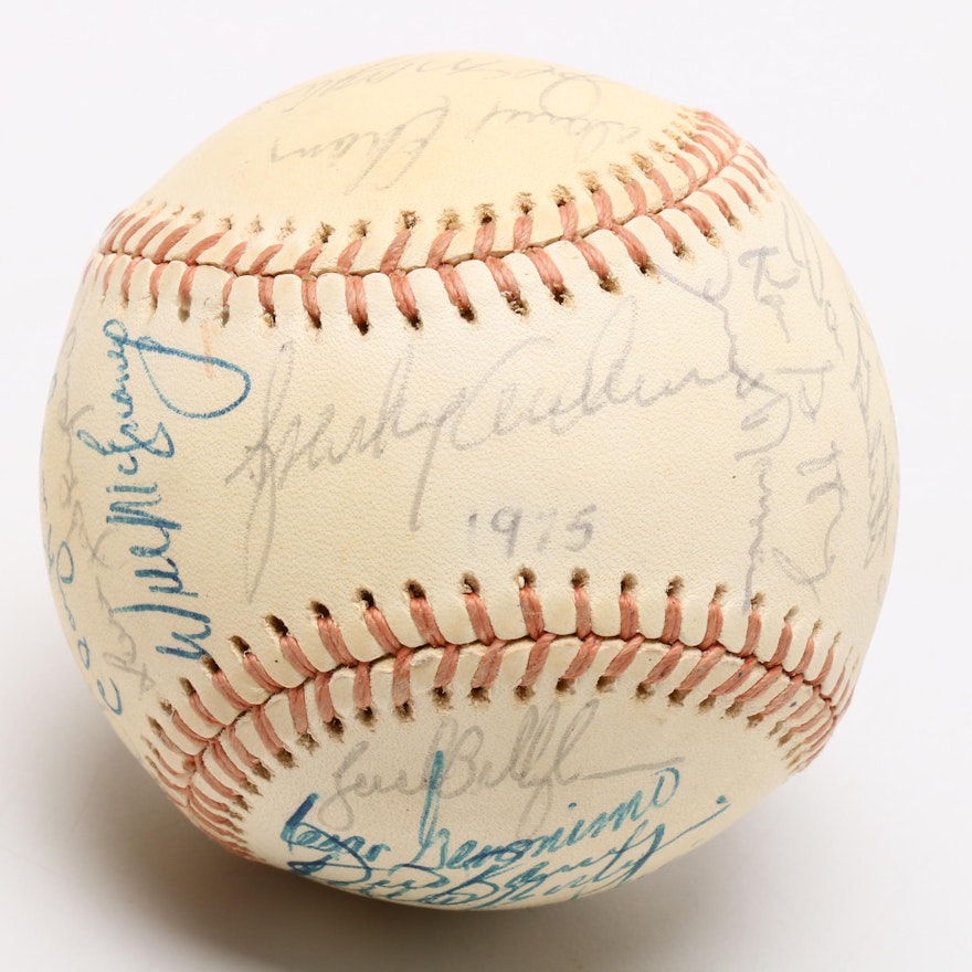 1974/1975 Cincinnati Reds Team Signed National League (Feeney) Rawlings Baseball