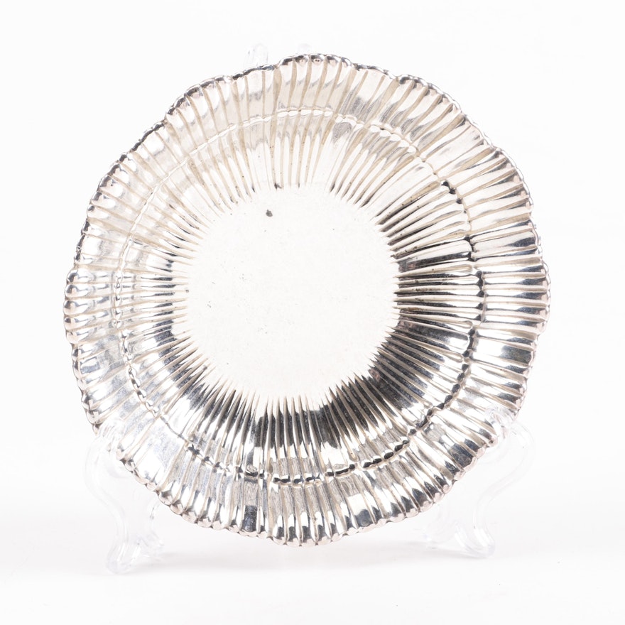 American Sterling Silver Bowl with Pleated Scalloped Rim