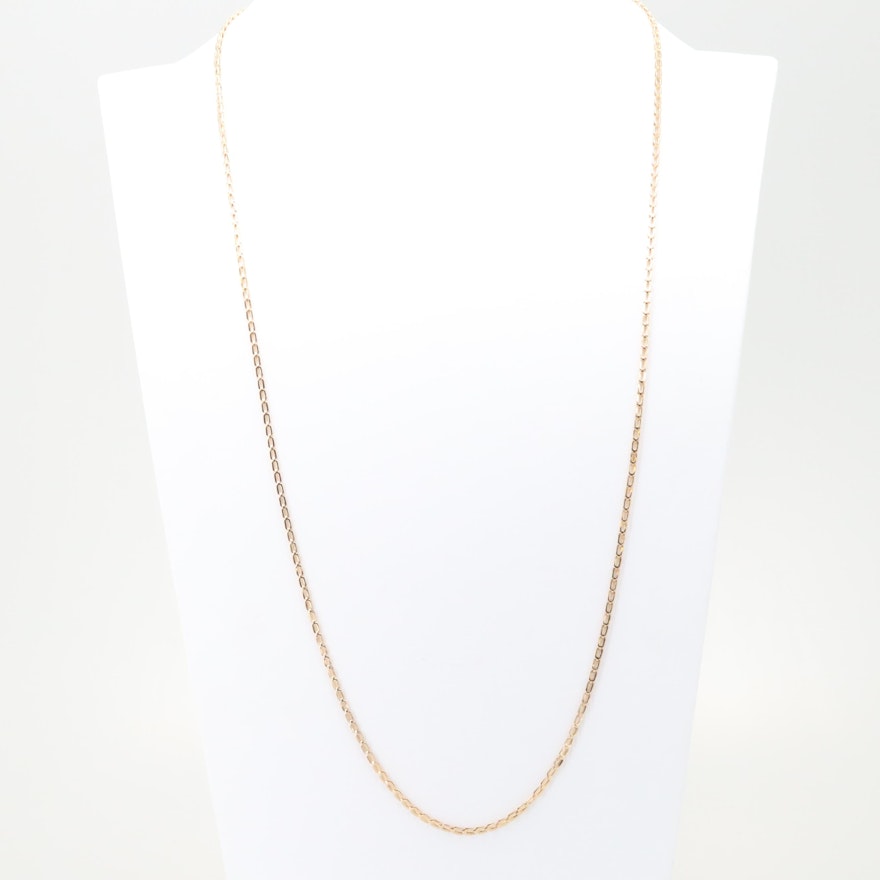 14K Yellow Gold Chain Necklace