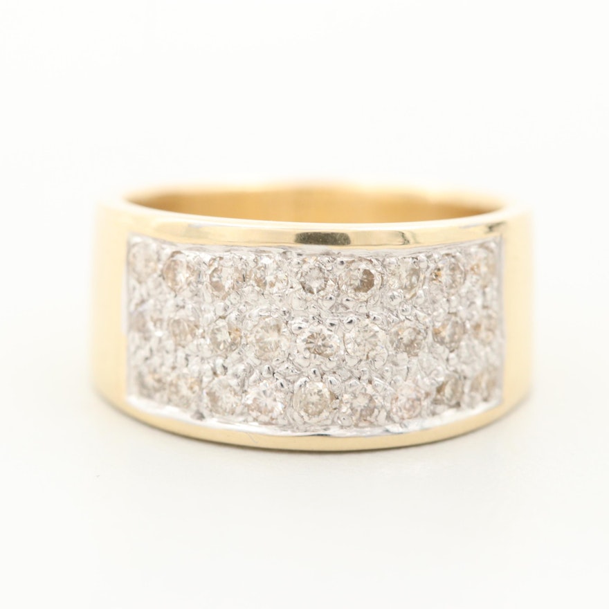 14K Yellow Gold Diamond Ring