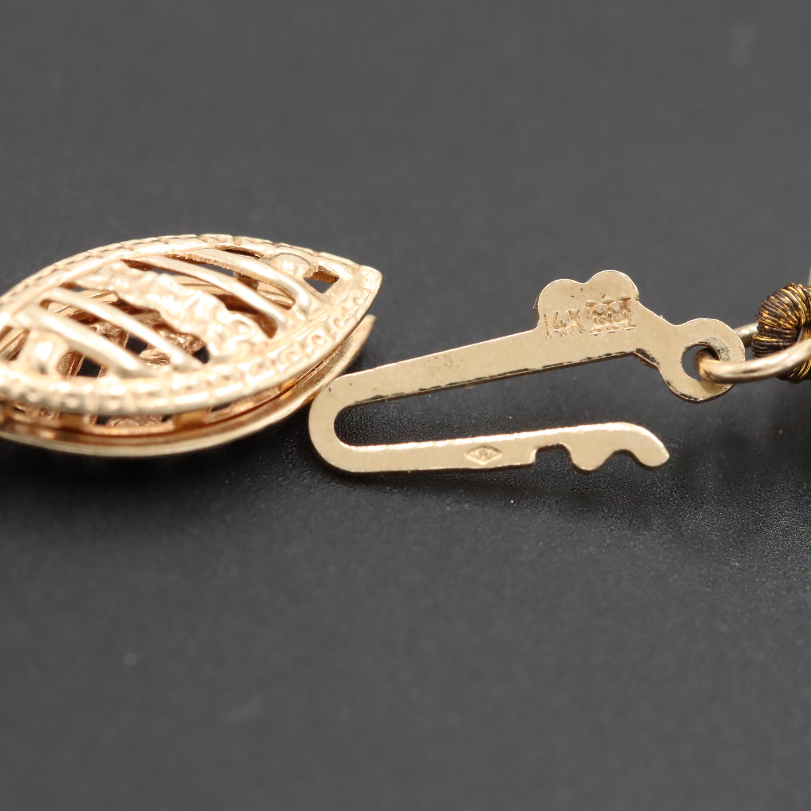 14K Yellow Gold Cultured Pearl Bracelet