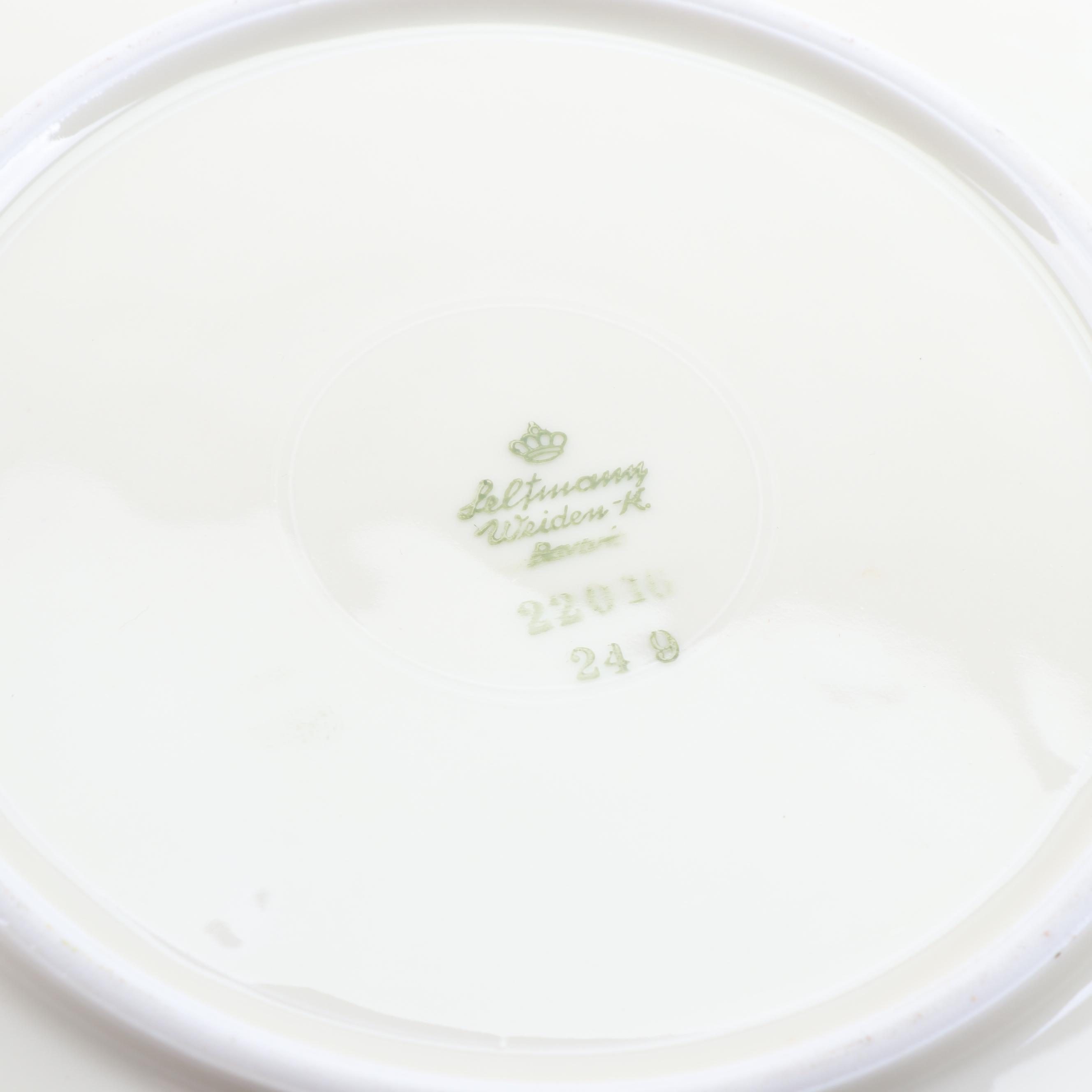 German Floral Porcelain and Ceramic Dinnerware featuring Johann Haviland