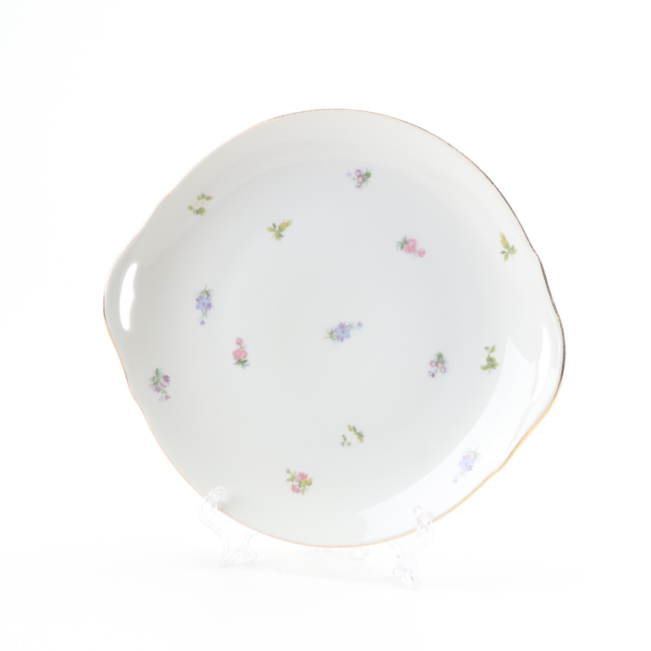 German Floral Porcelain and Ceramic Dinnerware featuring Johann Haviland
