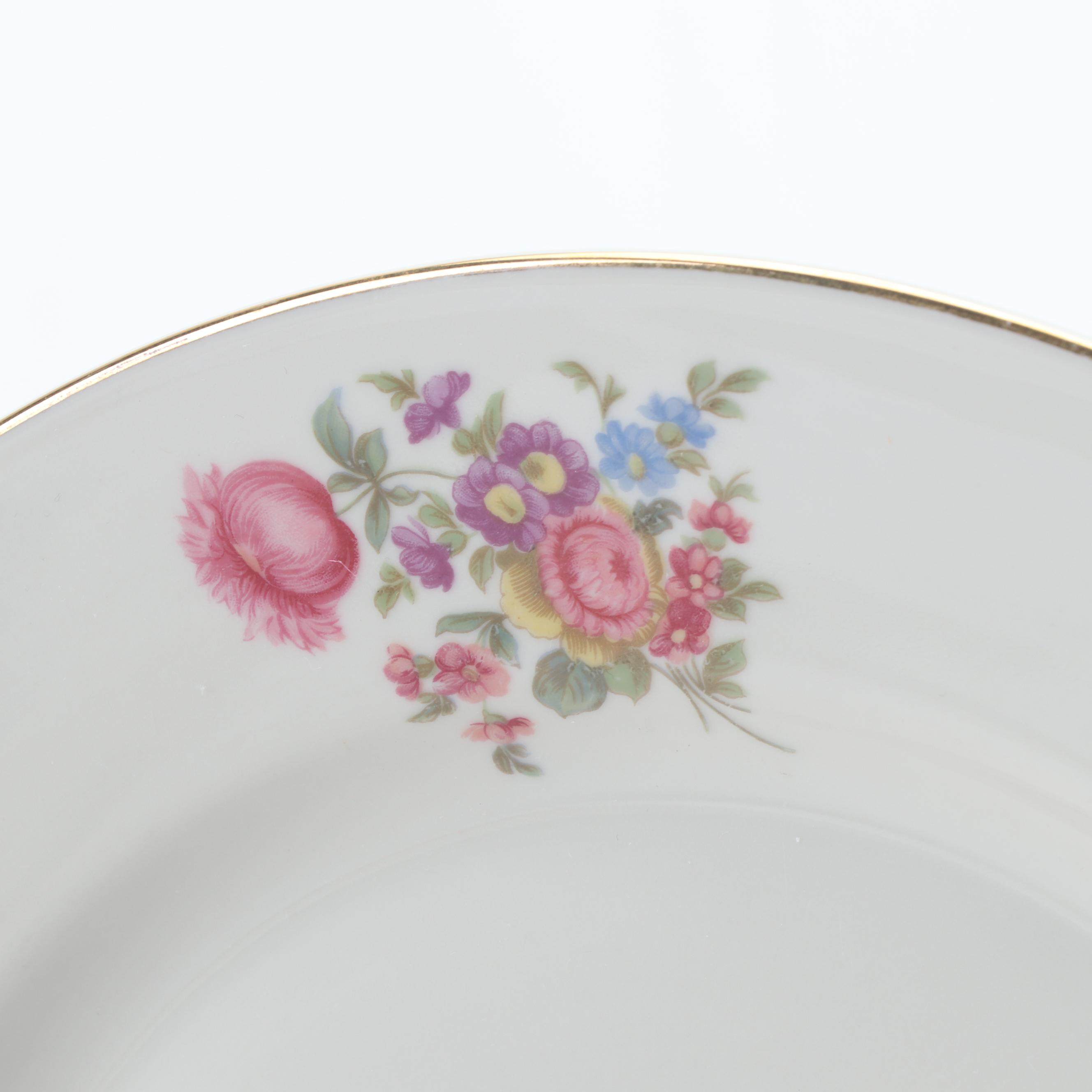 German Floral Porcelain and Ceramic Dinnerware featuring Johann Haviland