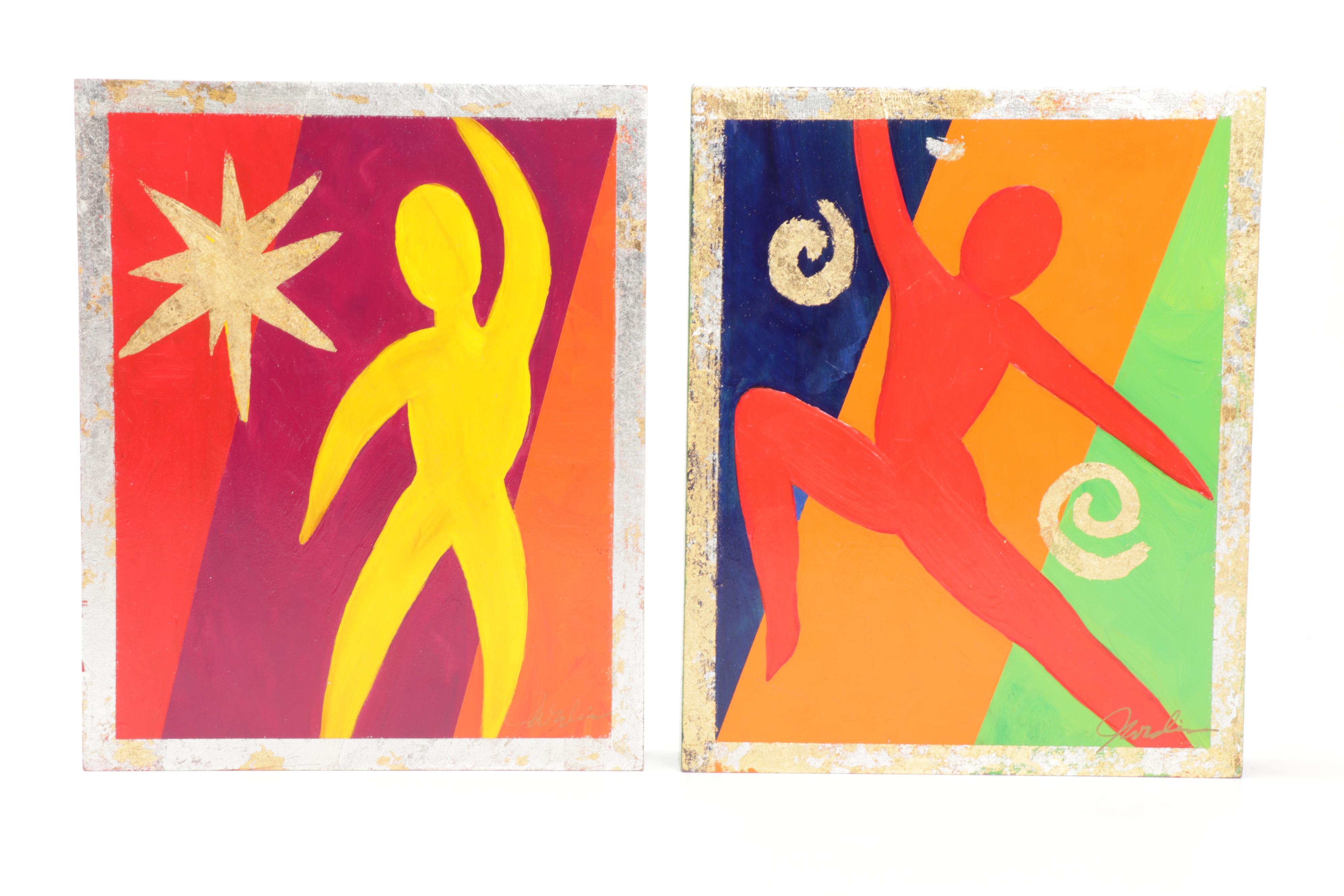 Liz Jardine Oil Paintings "Figure Studies 2, 4, 9, and 12"