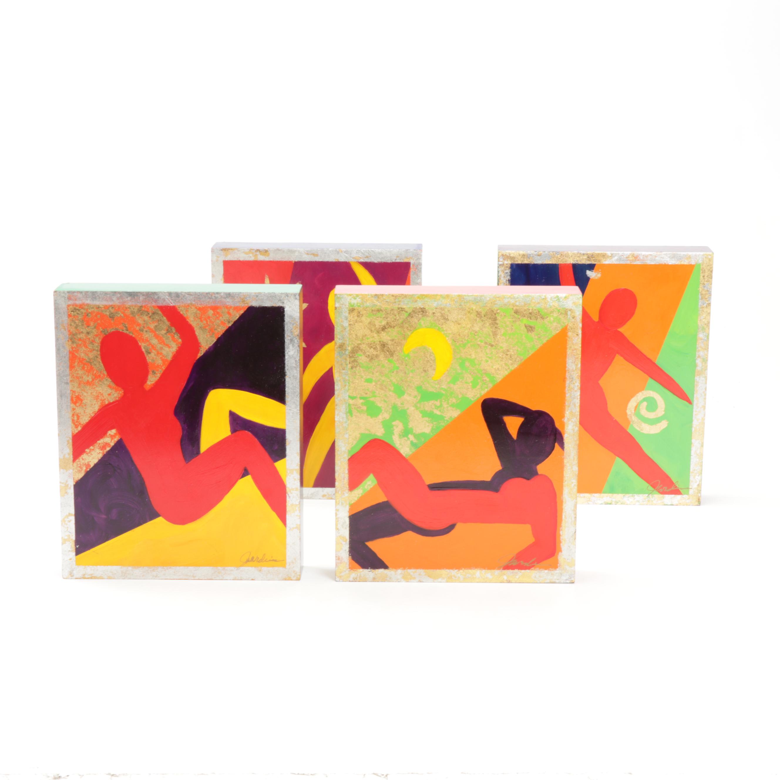 Liz Jardine Oil Paintings "Figure Studies 2, 4, 9, and 12"