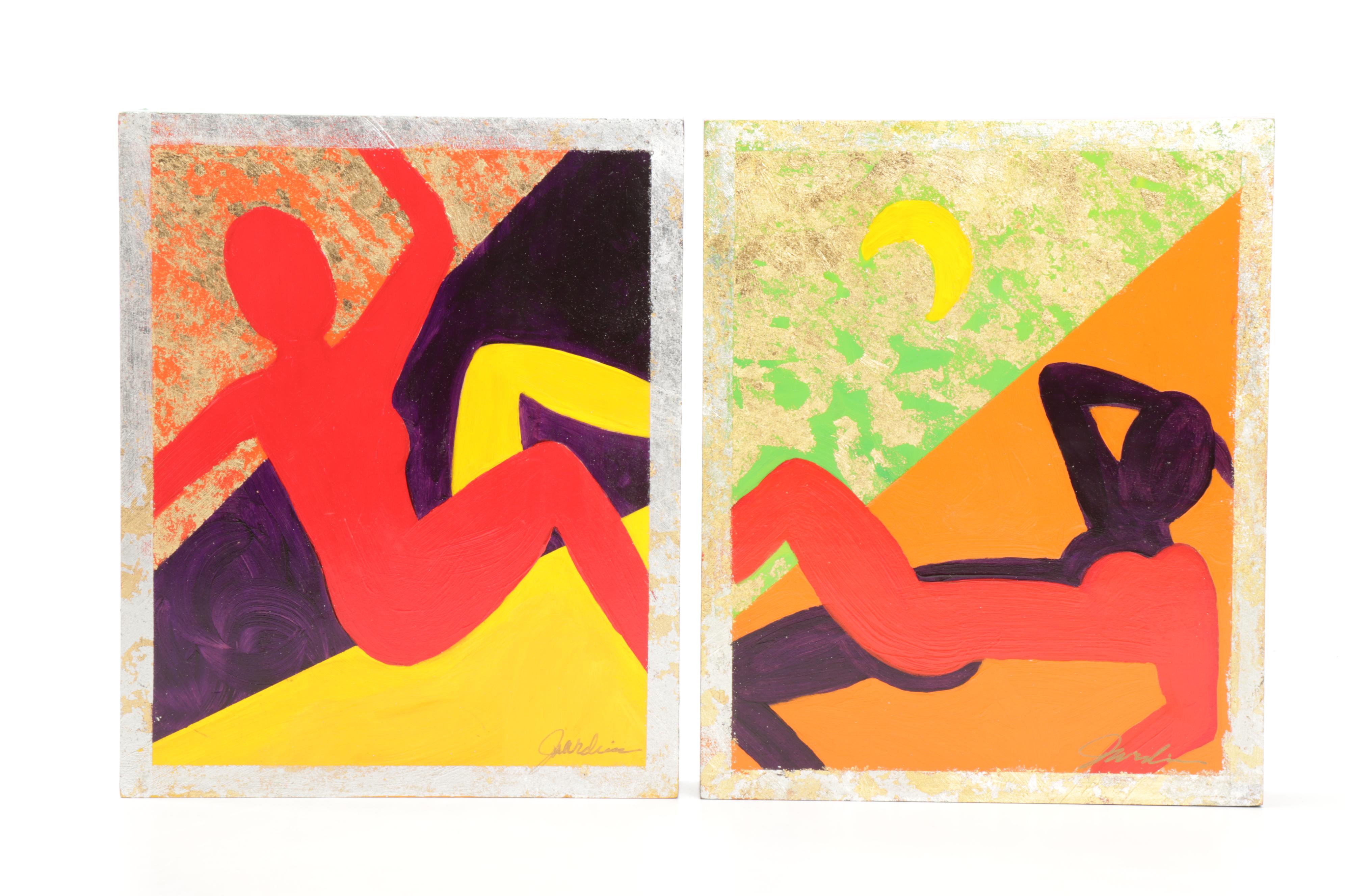 Liz Jardine Oil Paintings "Figure Studies 2, 4, 9, and 12"