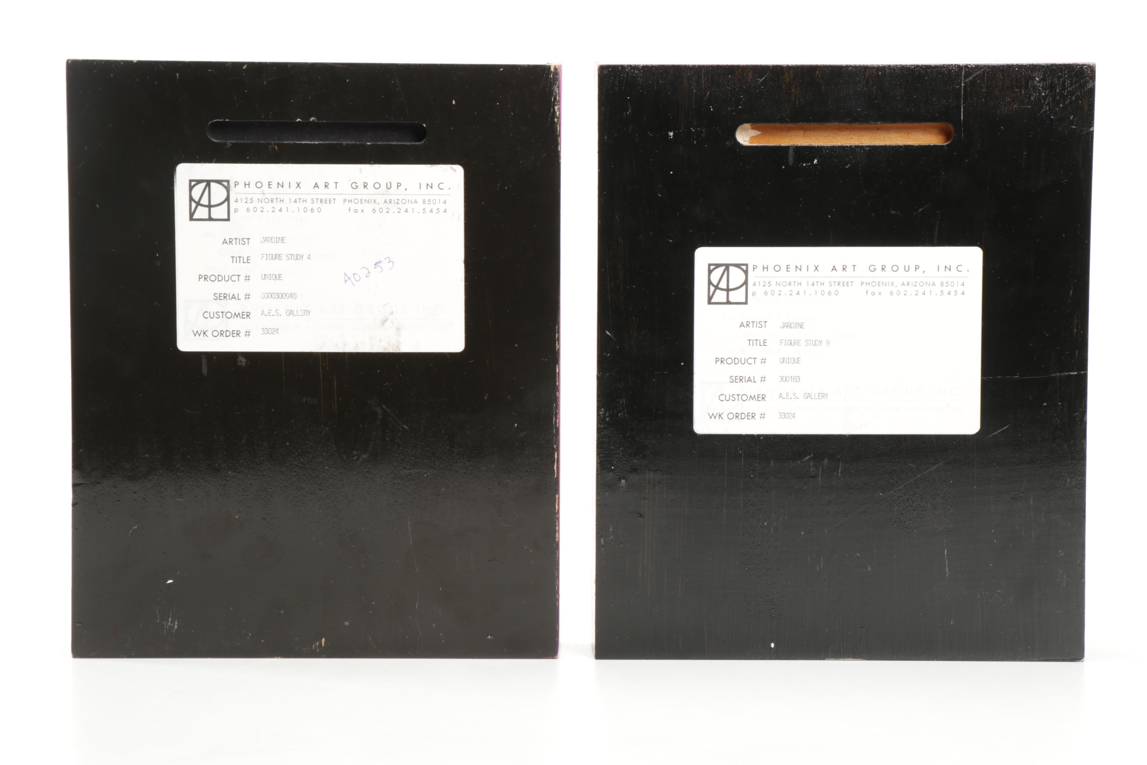 Liz Jardine Oil Paintings "Figure Studies 2, 4, 9, and 12"