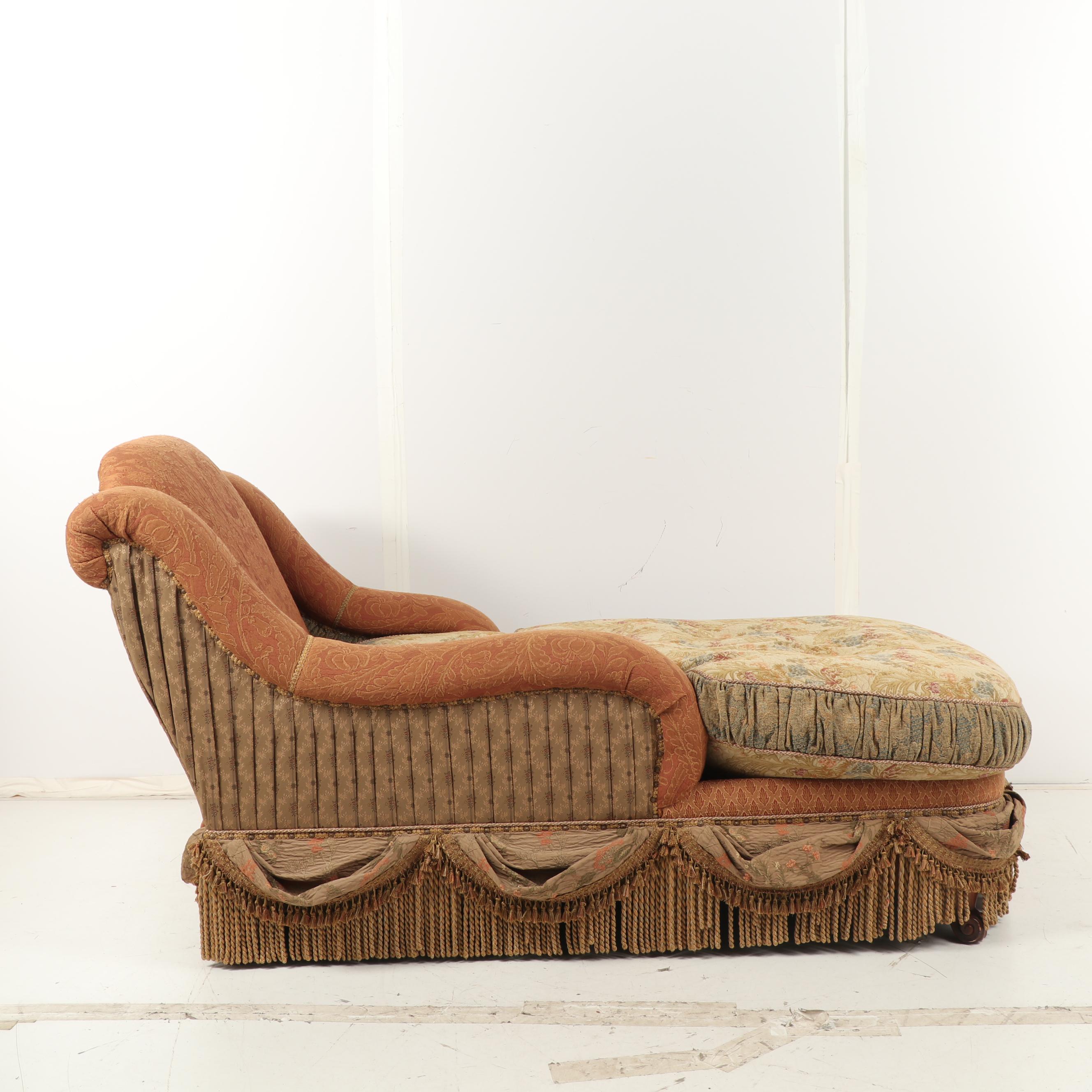 Jeff Zimmerman Collection Custom Upholstered Chaise Lounge, Late 20th Century