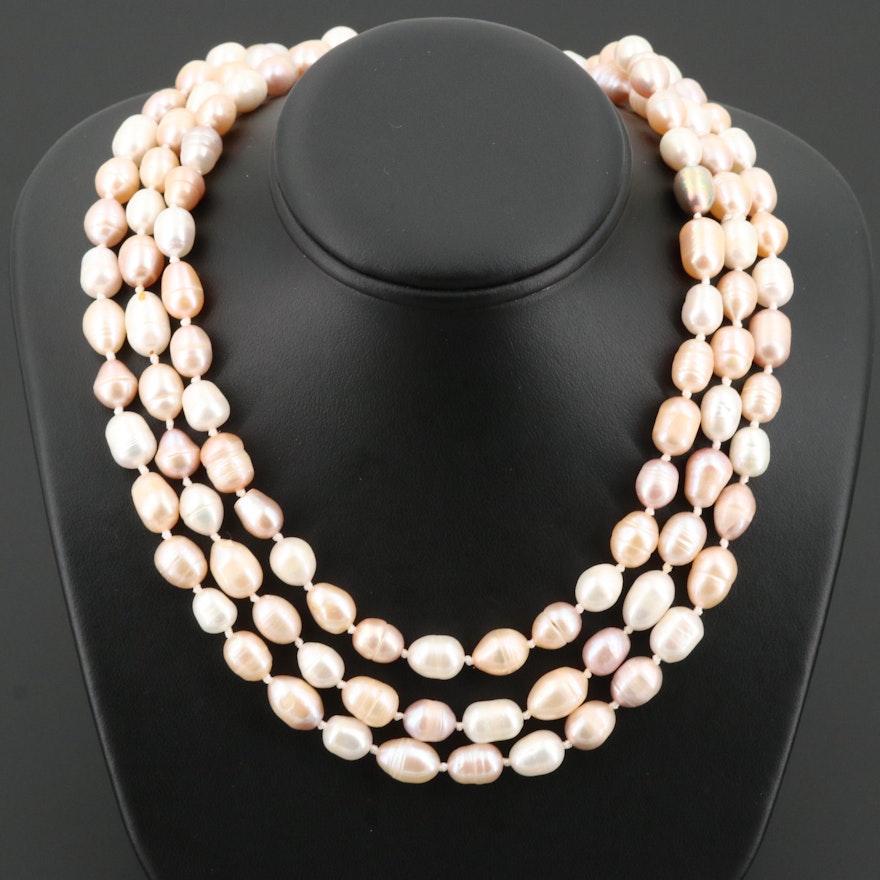 Endless Cultured Circle Pearl Necklace