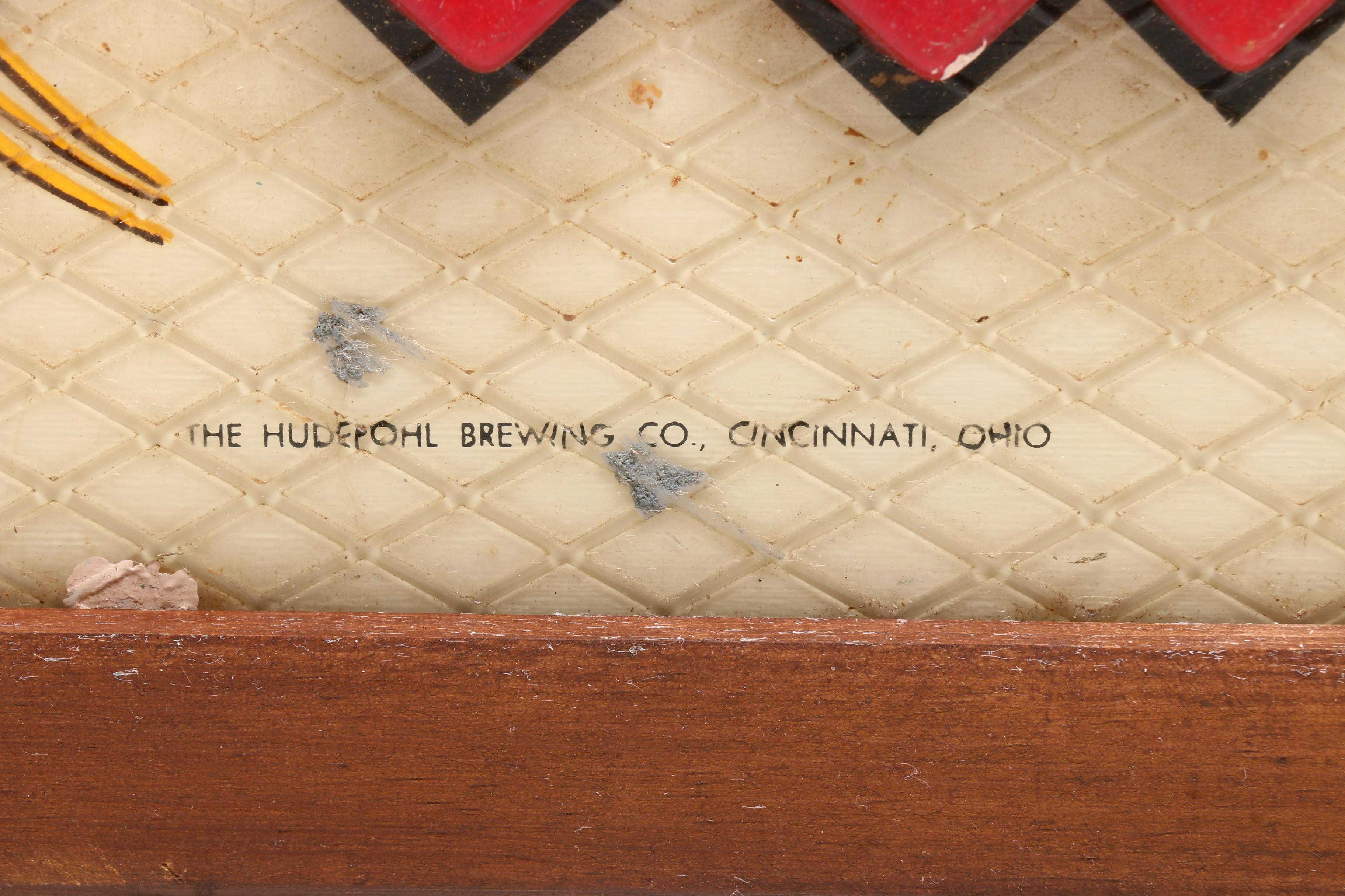 Hudepohl Beer "14K" Advertising Sign, Circa 1950s-1960s