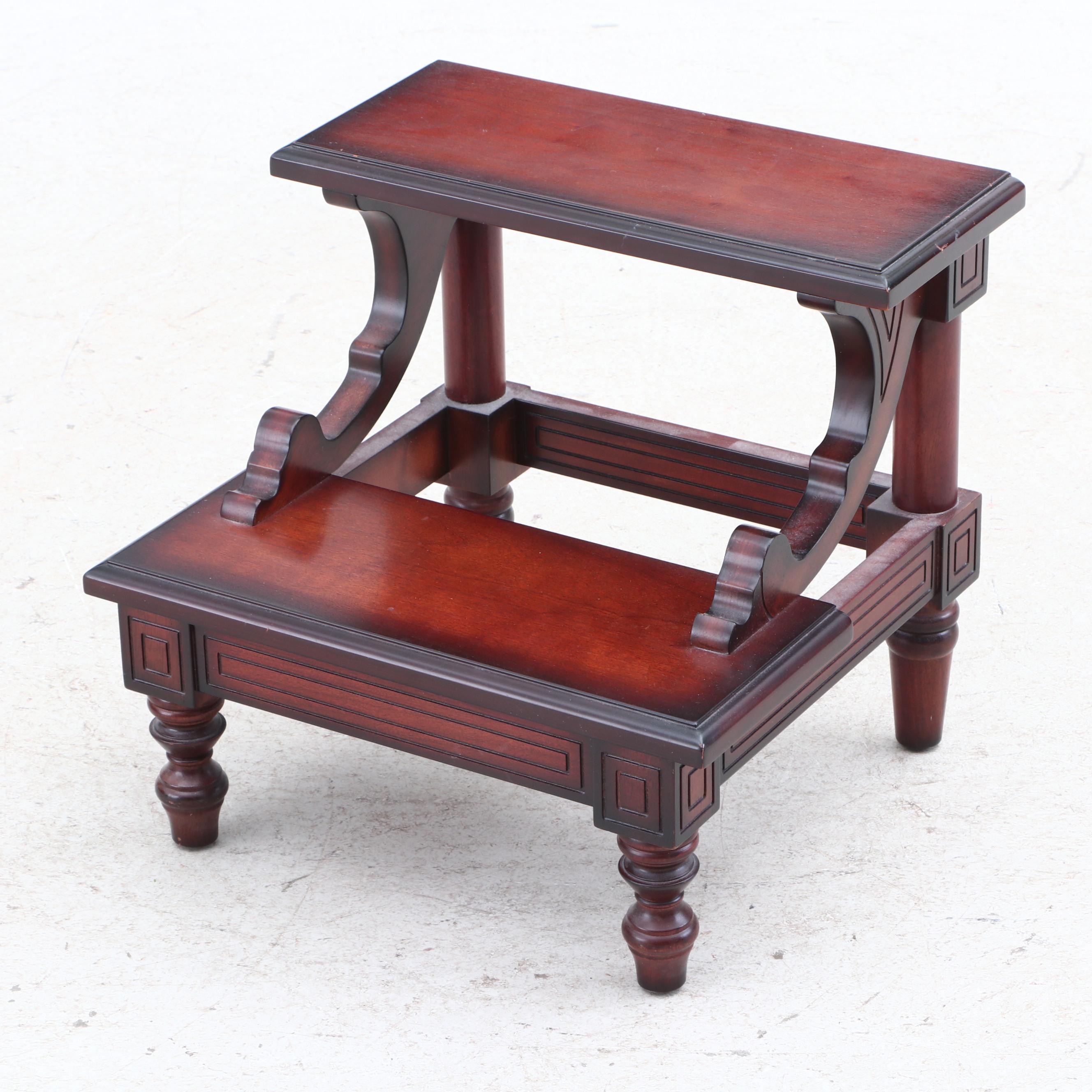 Bombay Mahogany Bed Steps, Late 20th Century