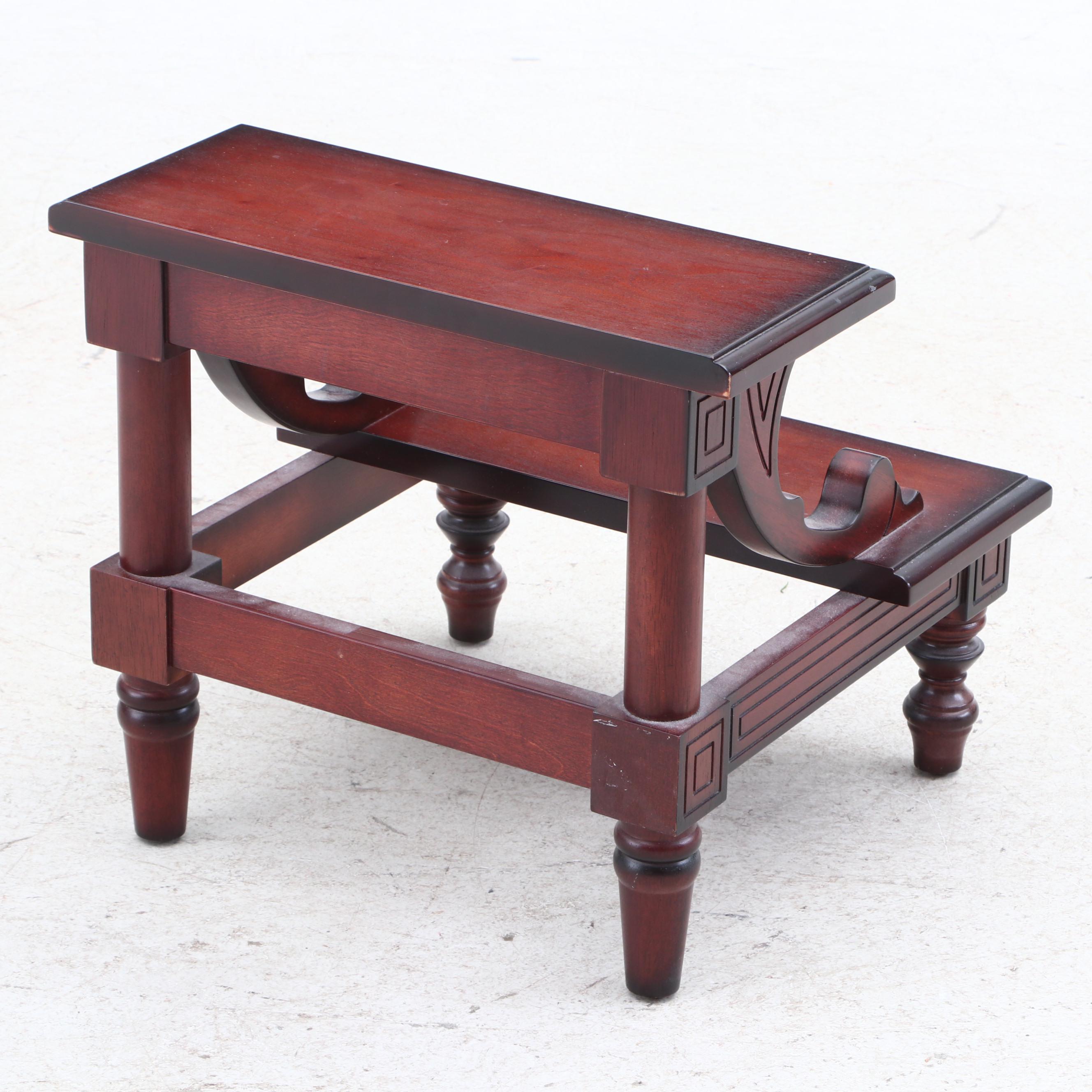 Bombay Mahogany Bed Steps, Late 20th Century