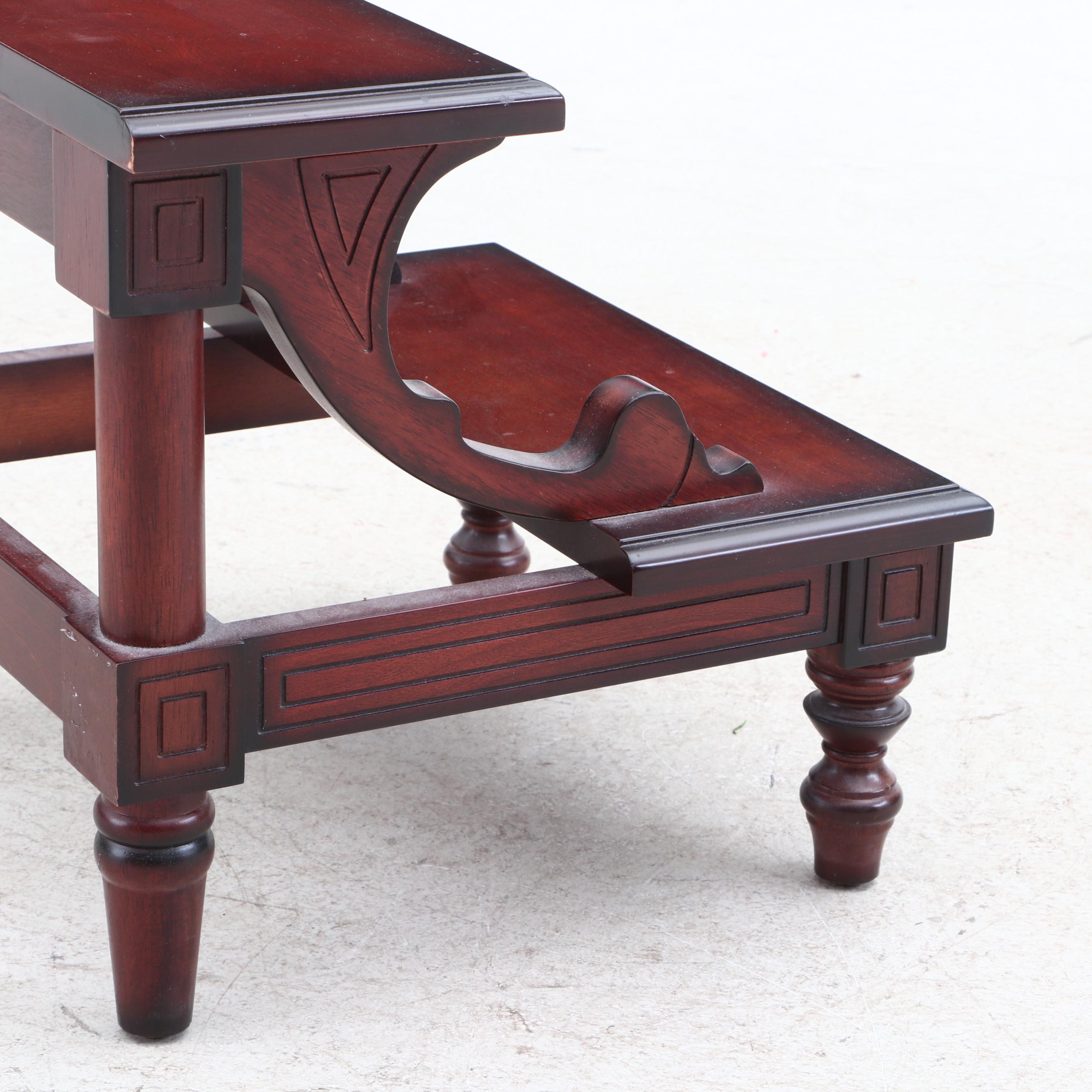 Bombay Mahogany Bed Steps, Late 20th Century