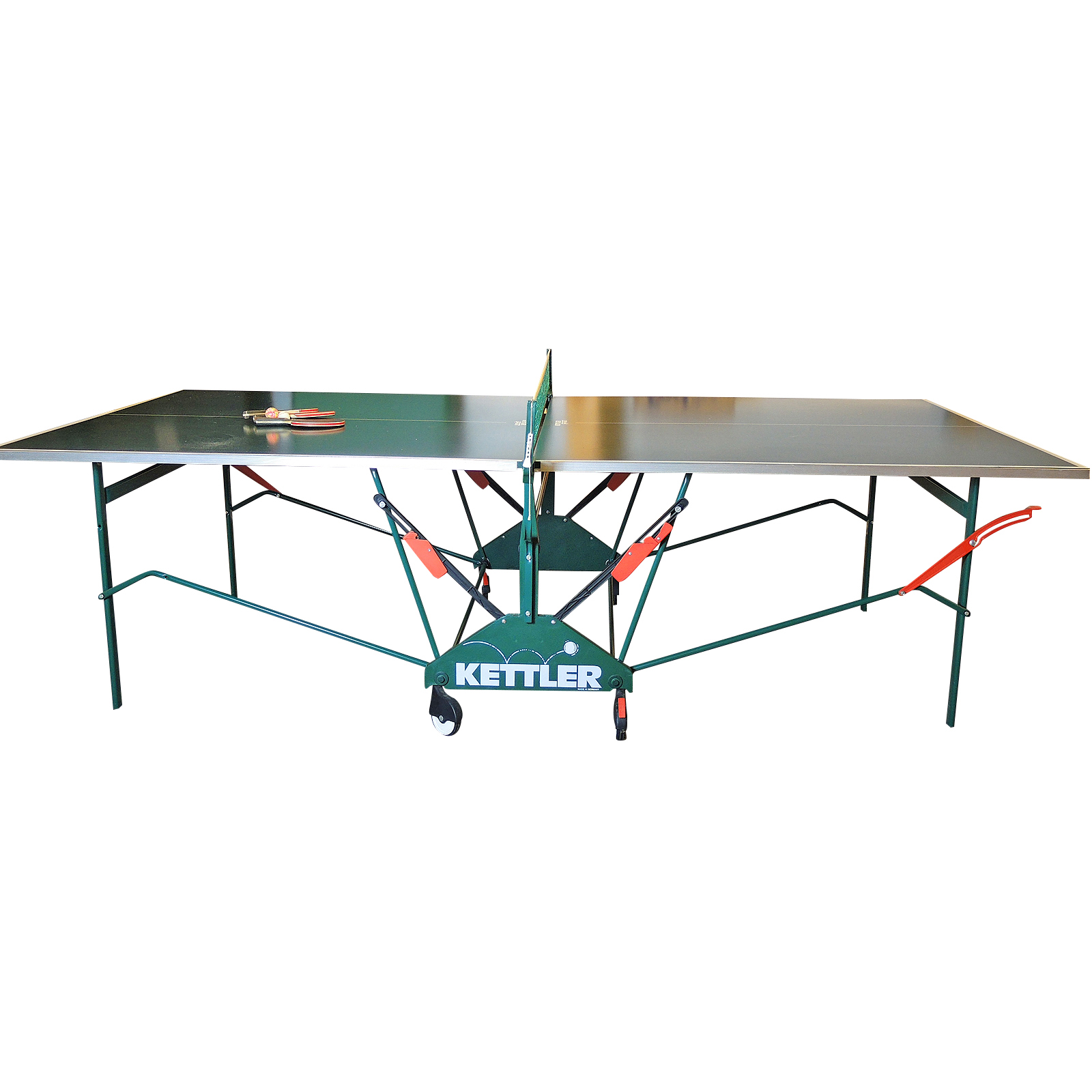 German Kettler Sport Folding Ping Pong Table and Accessories