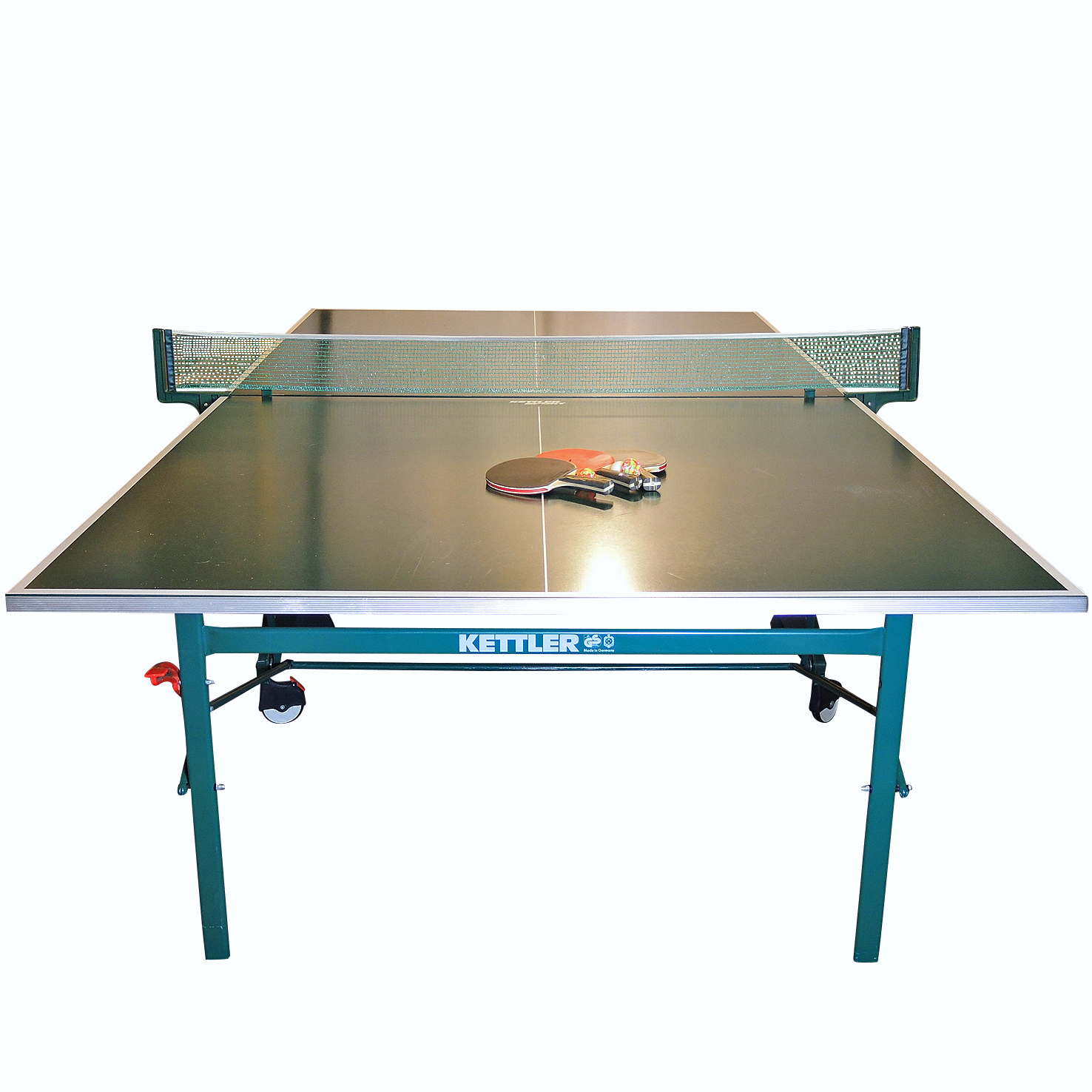 German Kettler Sport Folding Ping Pong Table and Accessories