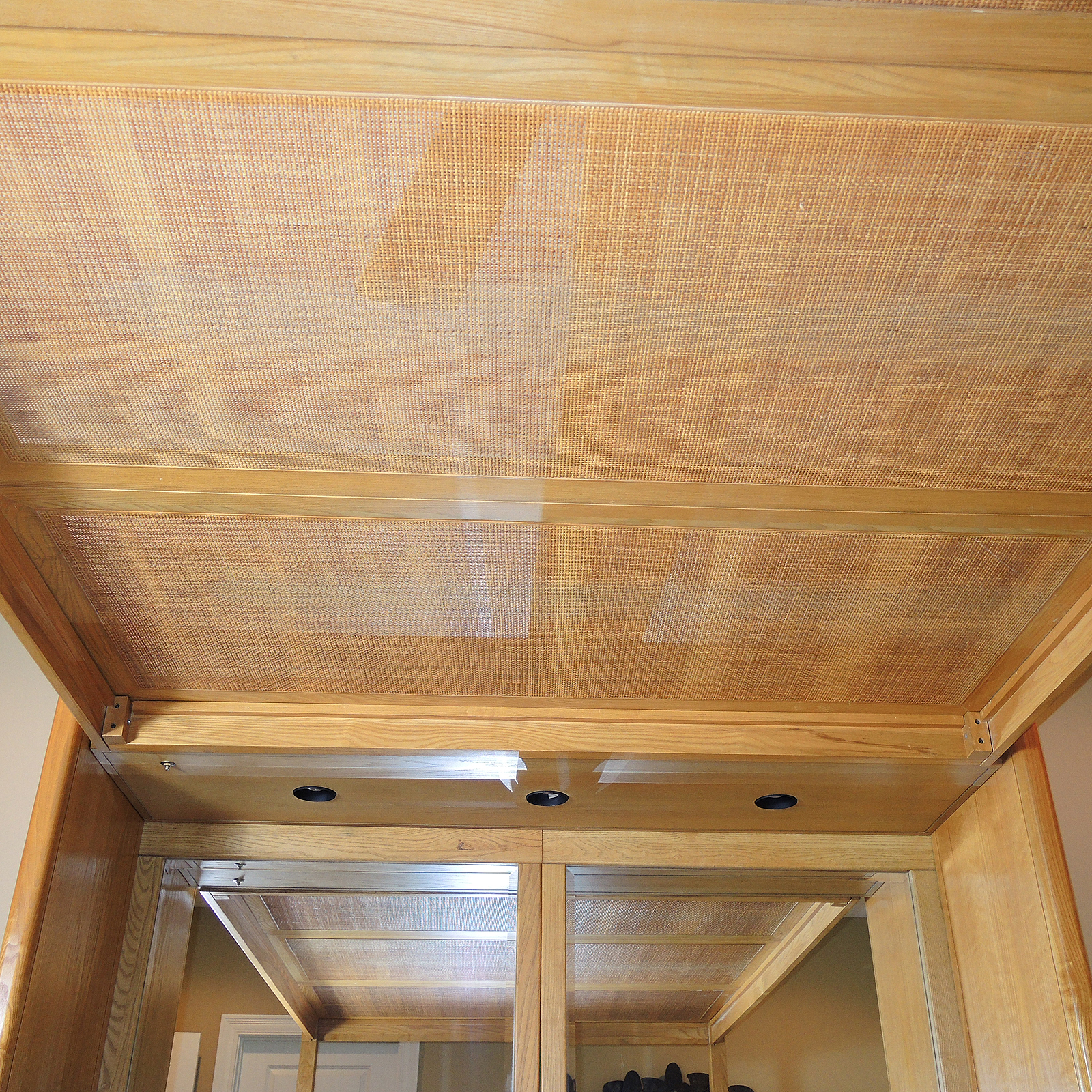 Thomasville Lighted Queen Size Canopy Bed with Storage and Console Table