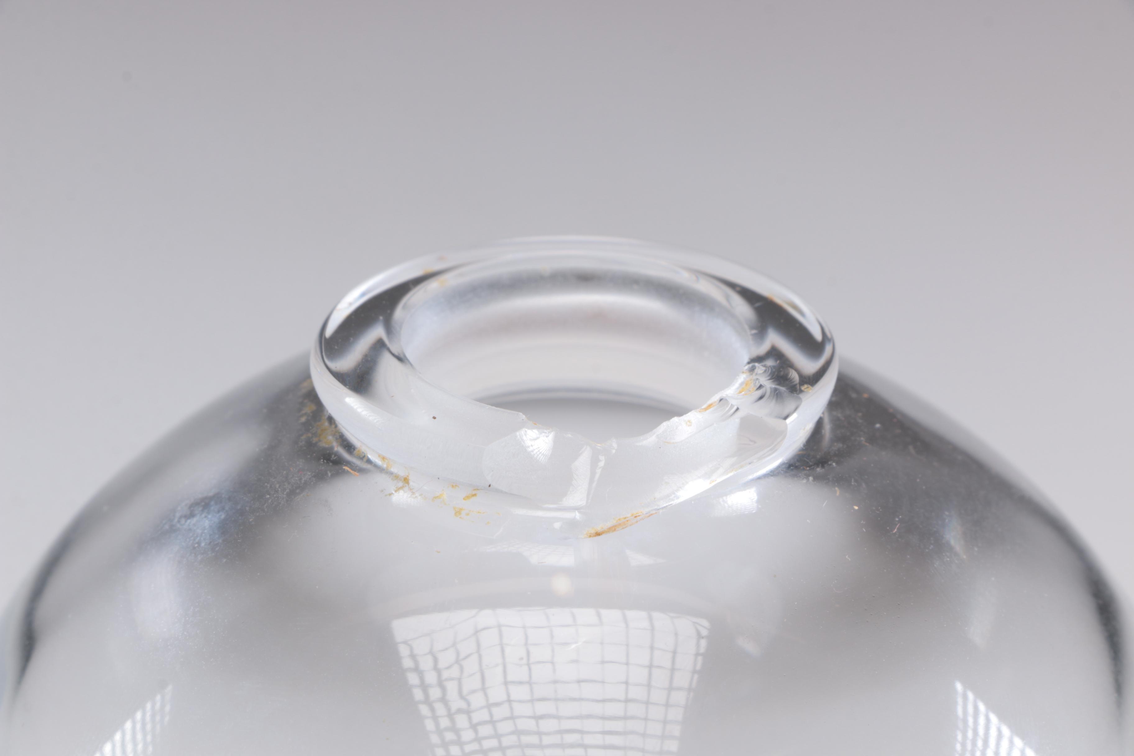 Lalique France Crystal Art Glass "Anemone" Perfume Bottle