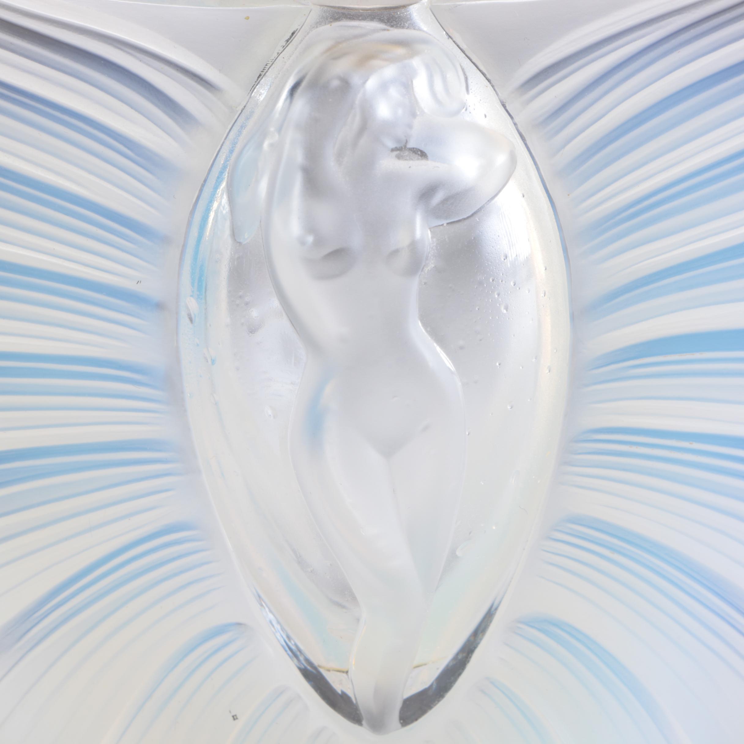 Lalique France Crystal Art Glass Nude "Sylphide" Opalescent Perfume Bottle