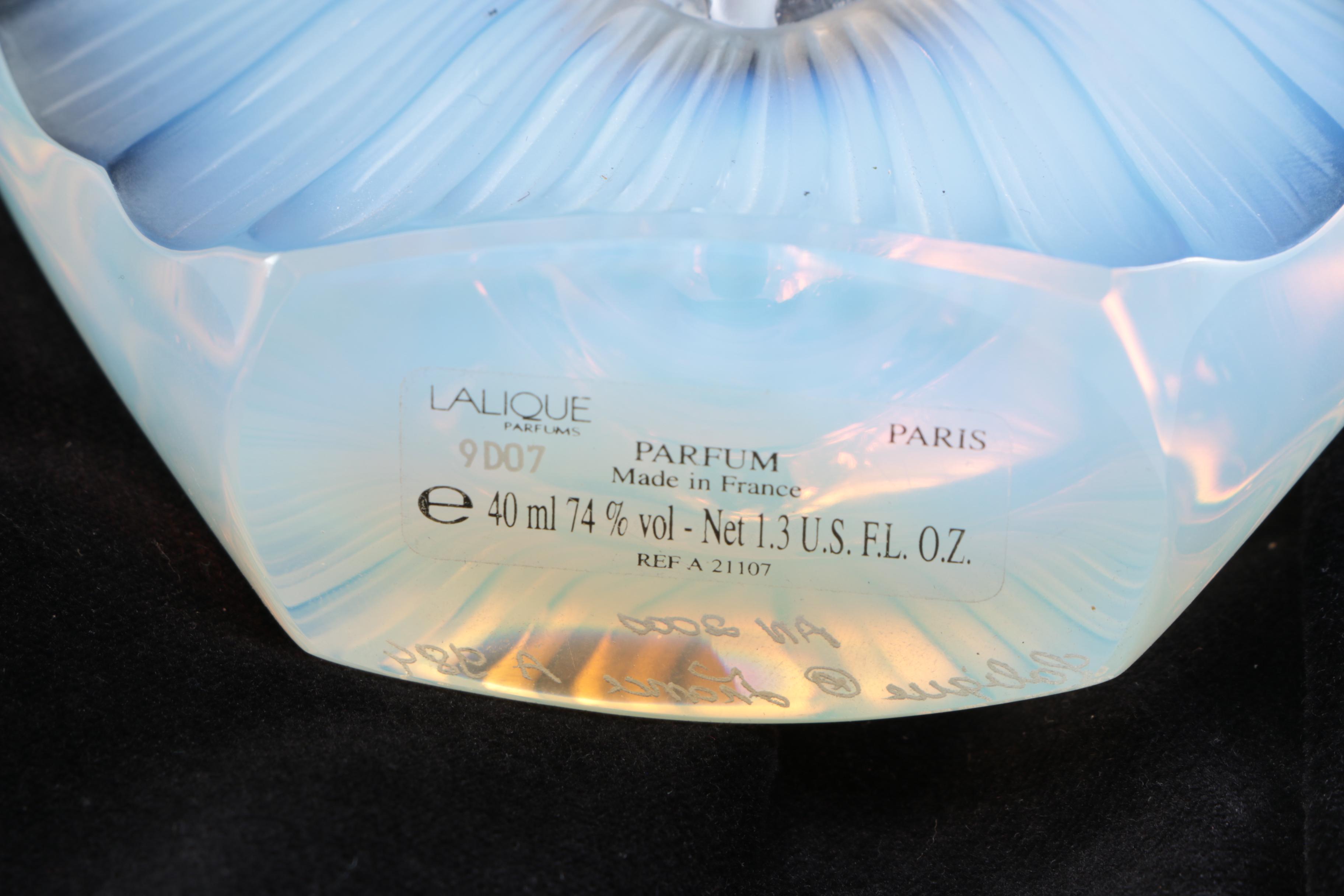 Lalique France Crystal Art Glass Nude "Sylphide" Opalescent Perfume Bottle