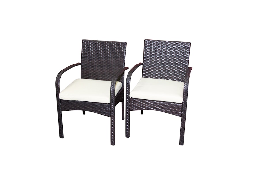 Synthetic Woven Patio Armchairs