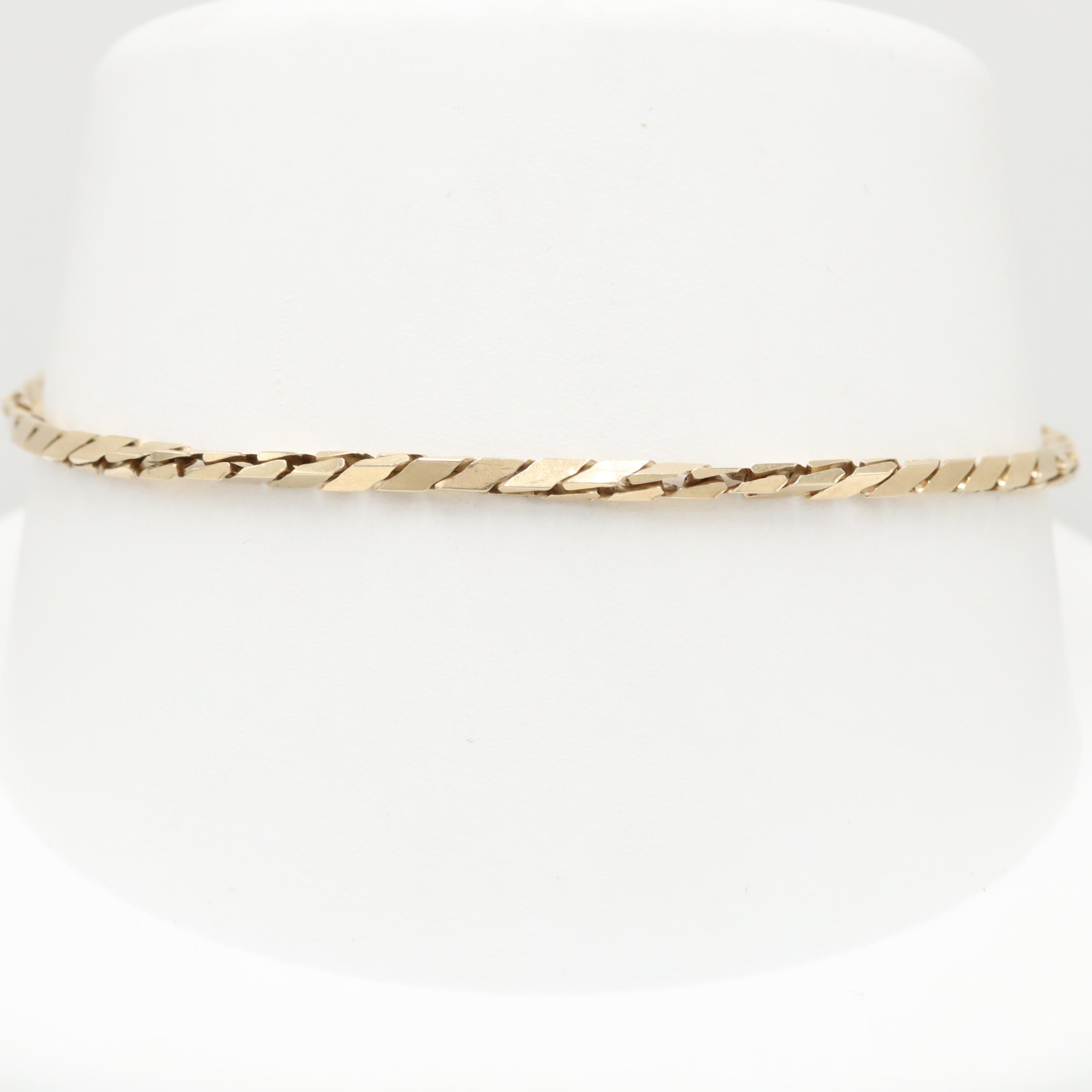 Vintage Balestra 14K Yellow Gold Bracelet