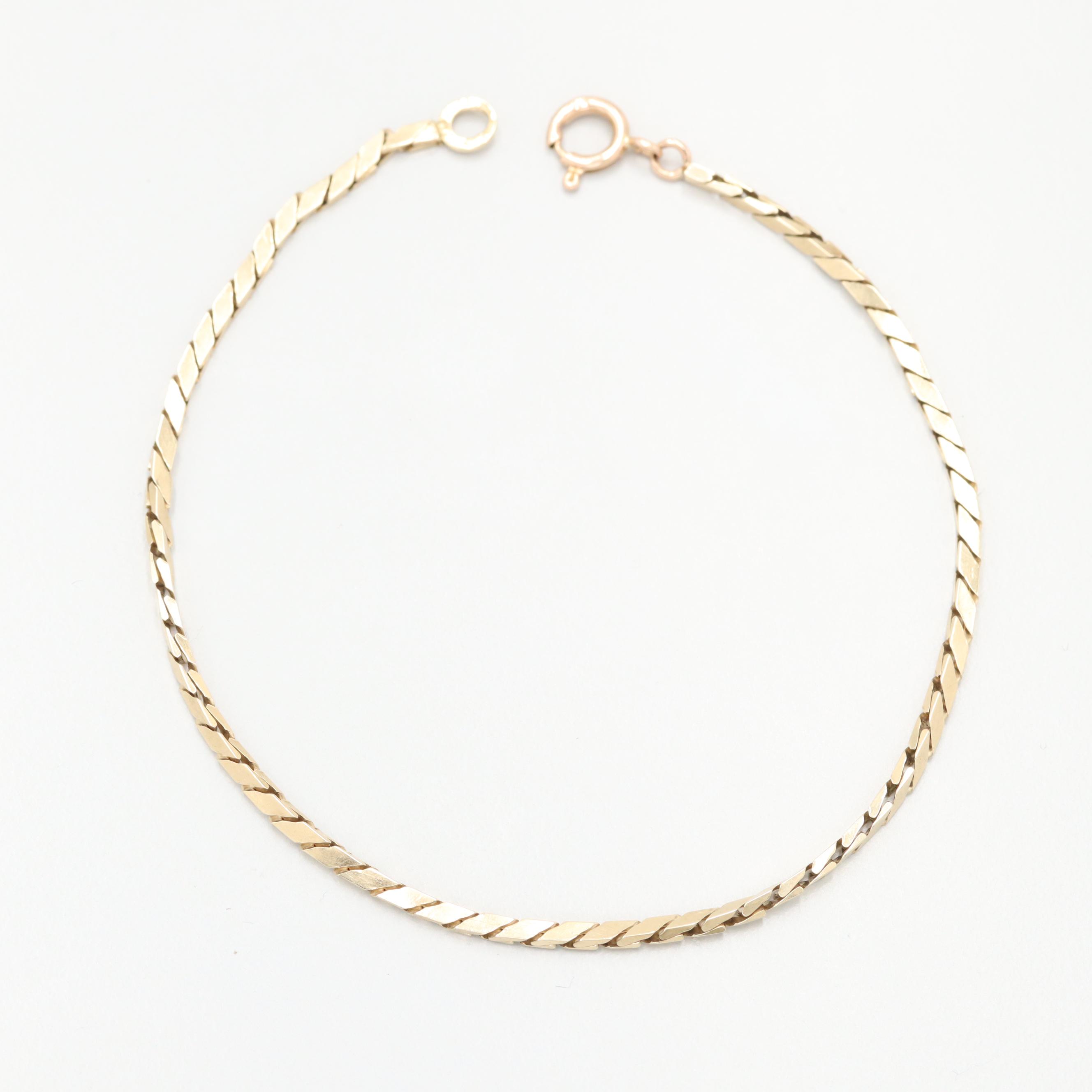 Vintage Balestra 14K Yellow Gold Bracelet