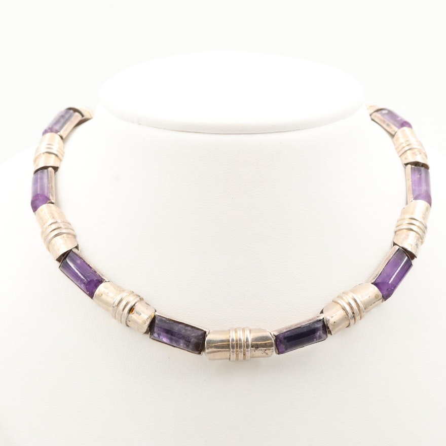 Sterling Silver Amethyst Necklace