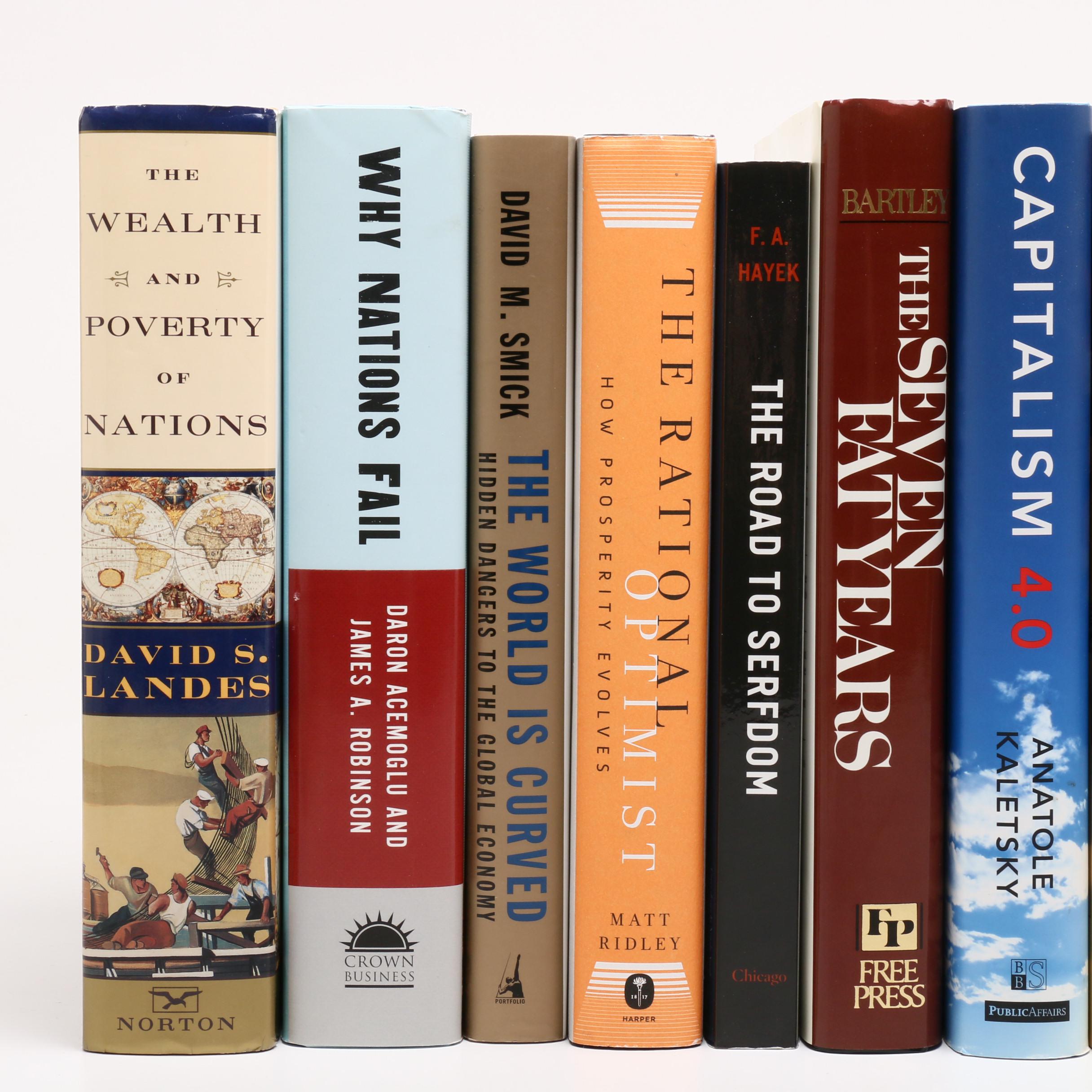 Signed "Money of the Mind" with Other First Edition Economic Books