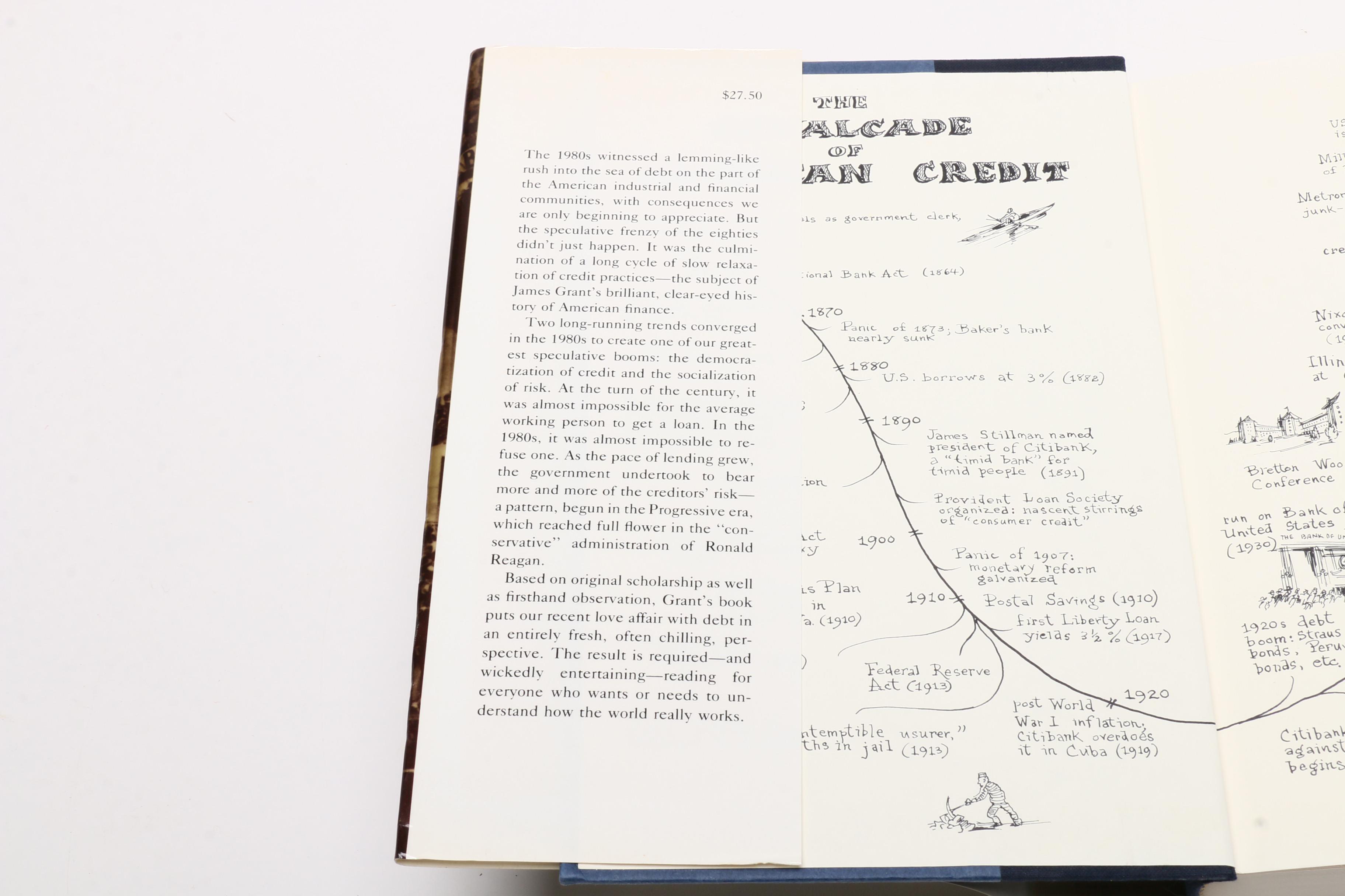 Signed "Money of the Mind" with Other First Edition Economic Books