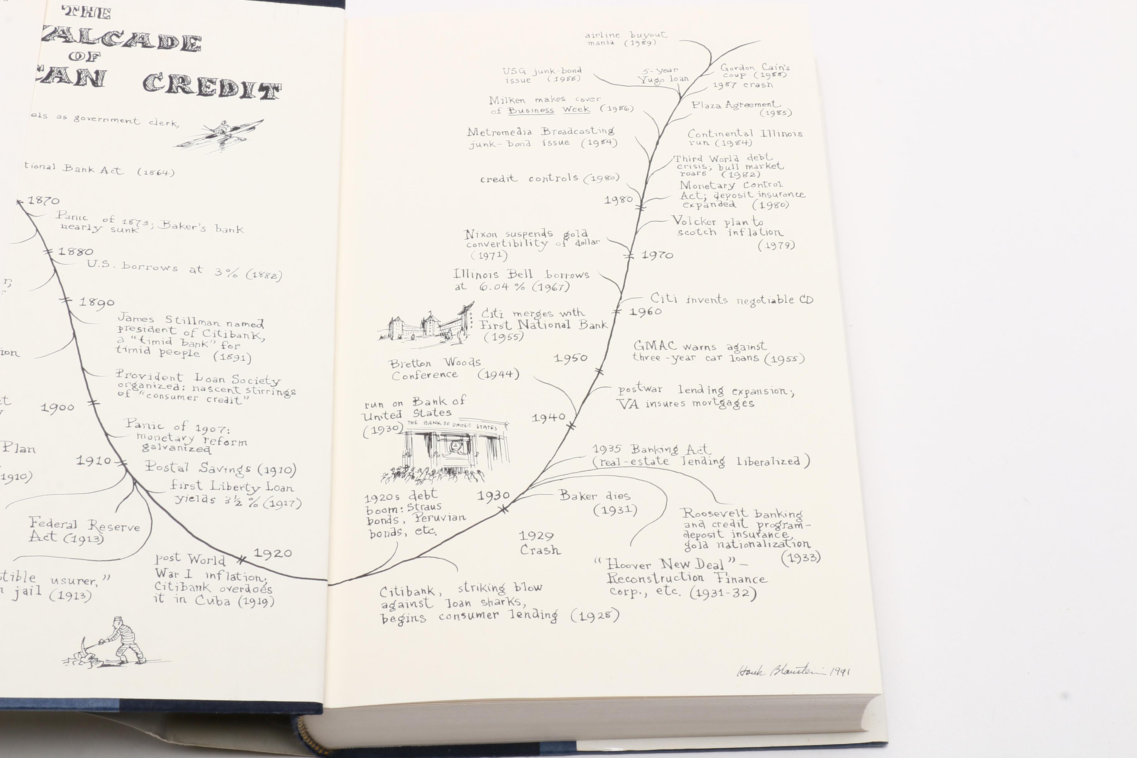 Signed "Money of the Mind" with Other First Edition Economic Books