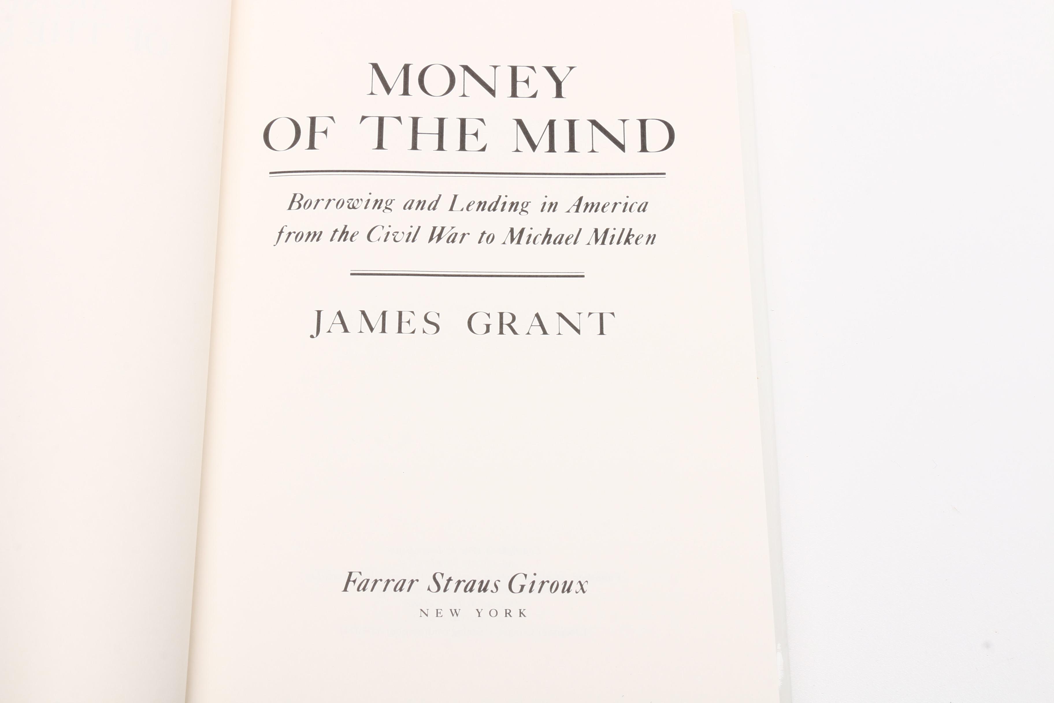 Signed "Money of the Mind" with Other First Edition Economic Books