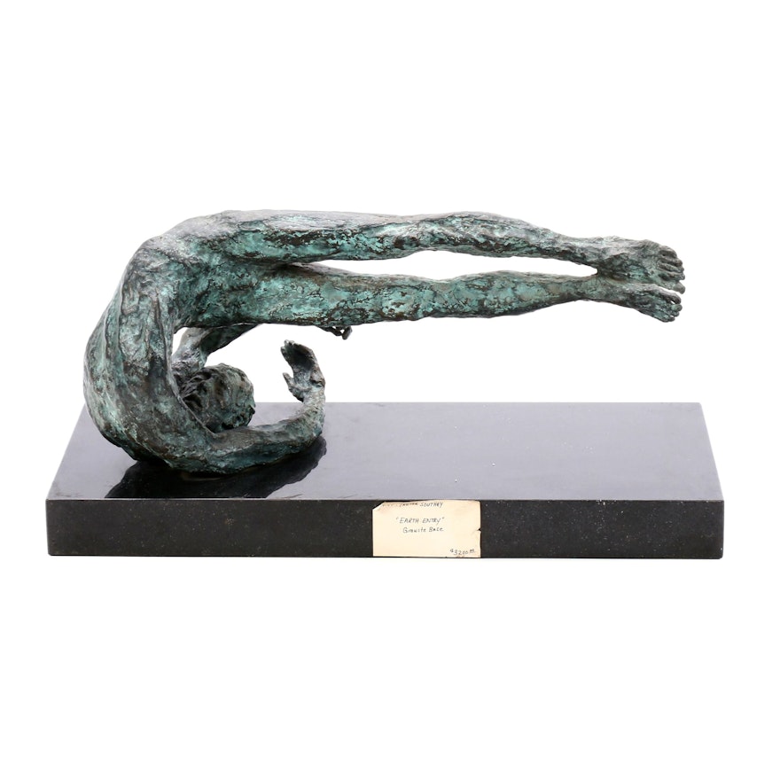 Trevor Southey Bronze and Granite Sculpture "Earth Entry"