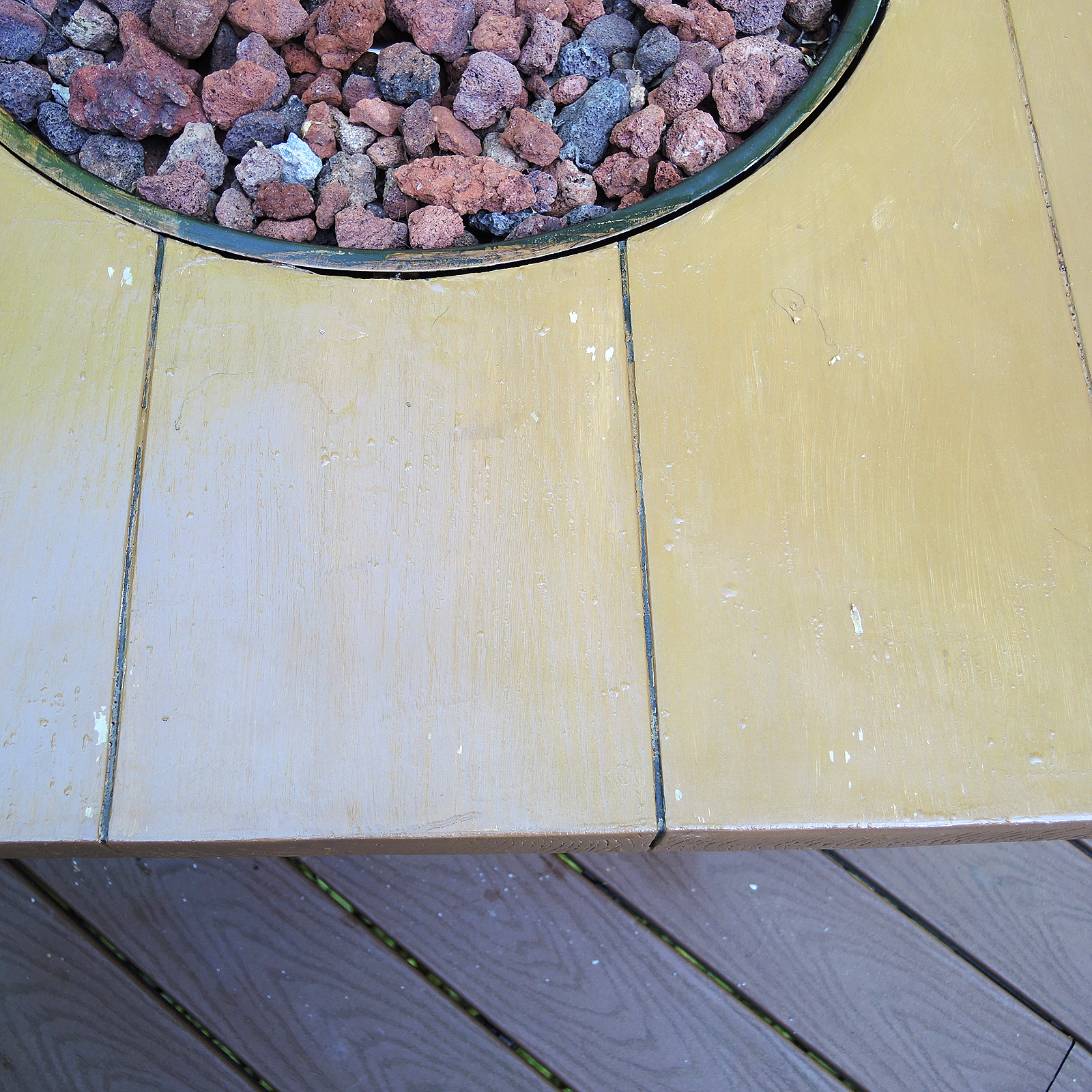Outdoor Patio Composite Fire Pit Table