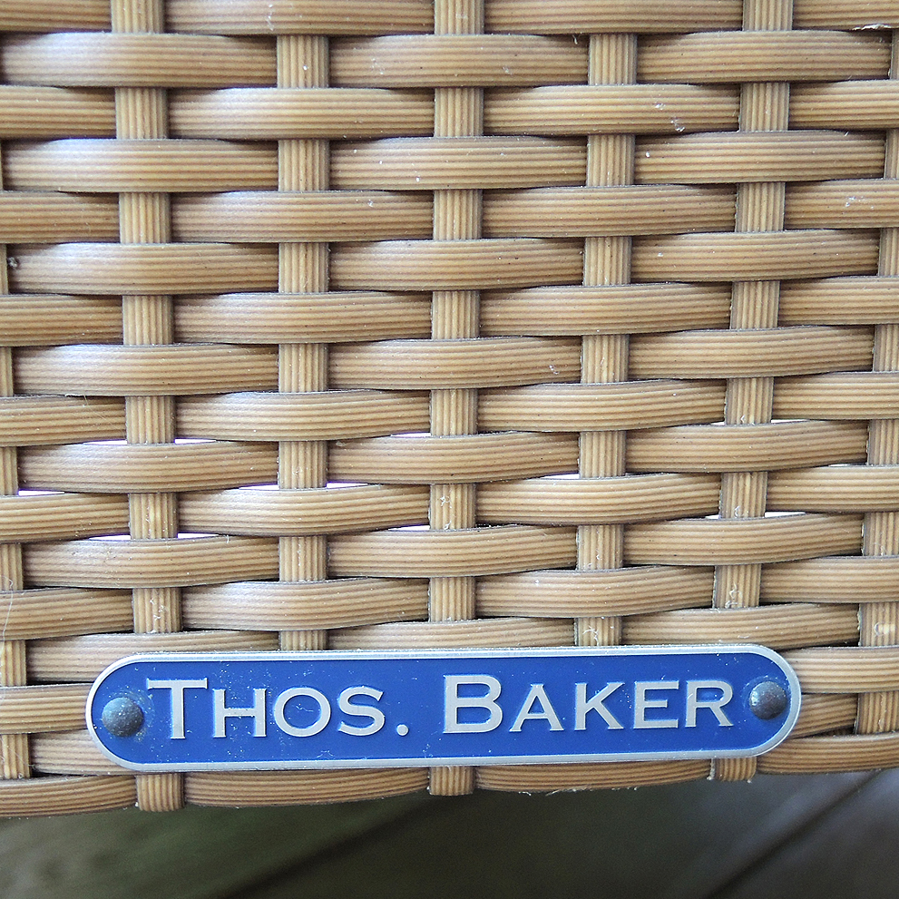 Thos. Baker Moderne All Weather Club Chair with Ottoman