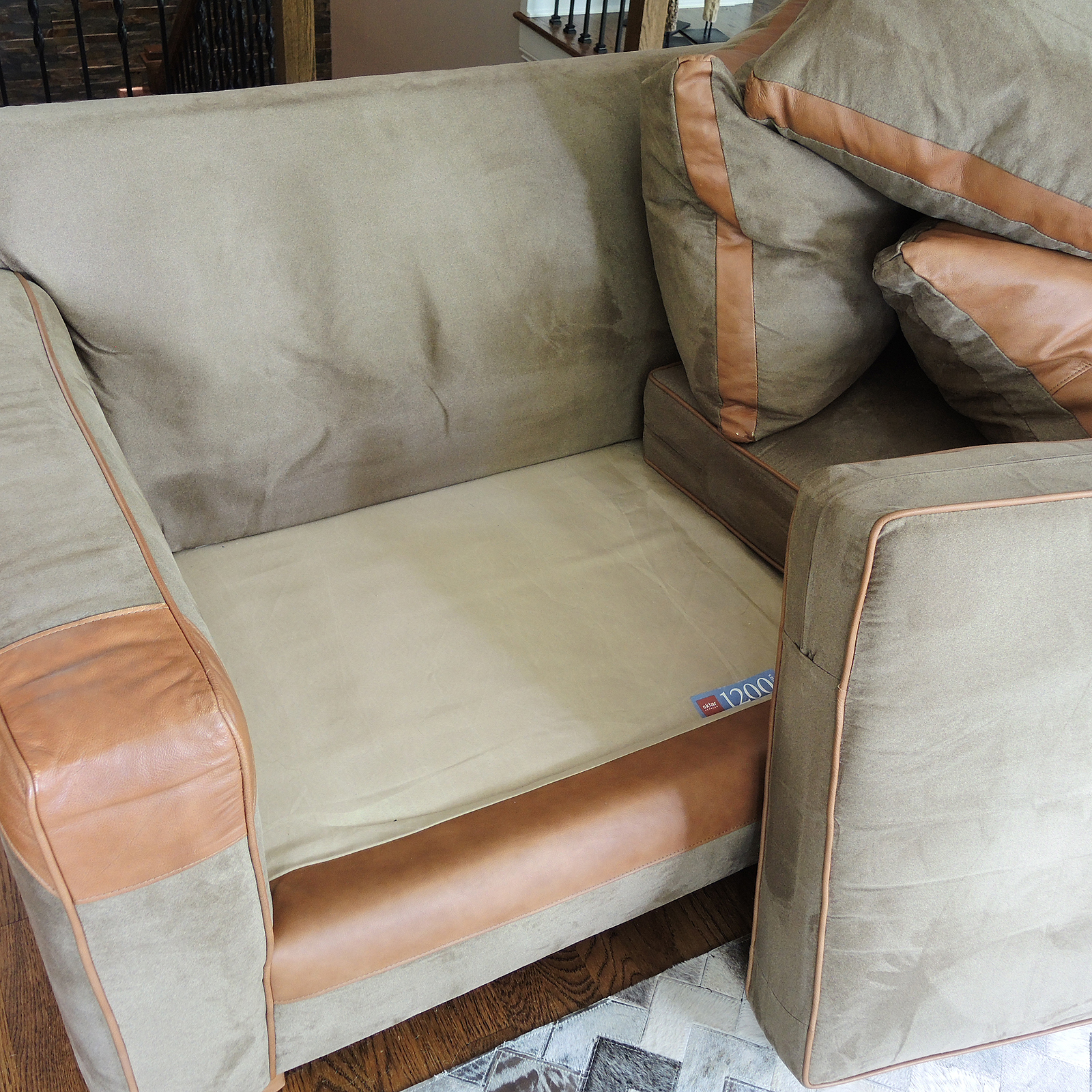 Sklar Peppler 1200 SL Series Microfiber Upholstered Sectional Sofa