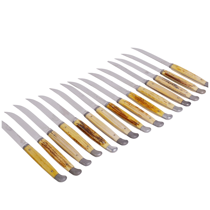 Queen Cutlery Stag Handle Stainless Blade Steak Knives