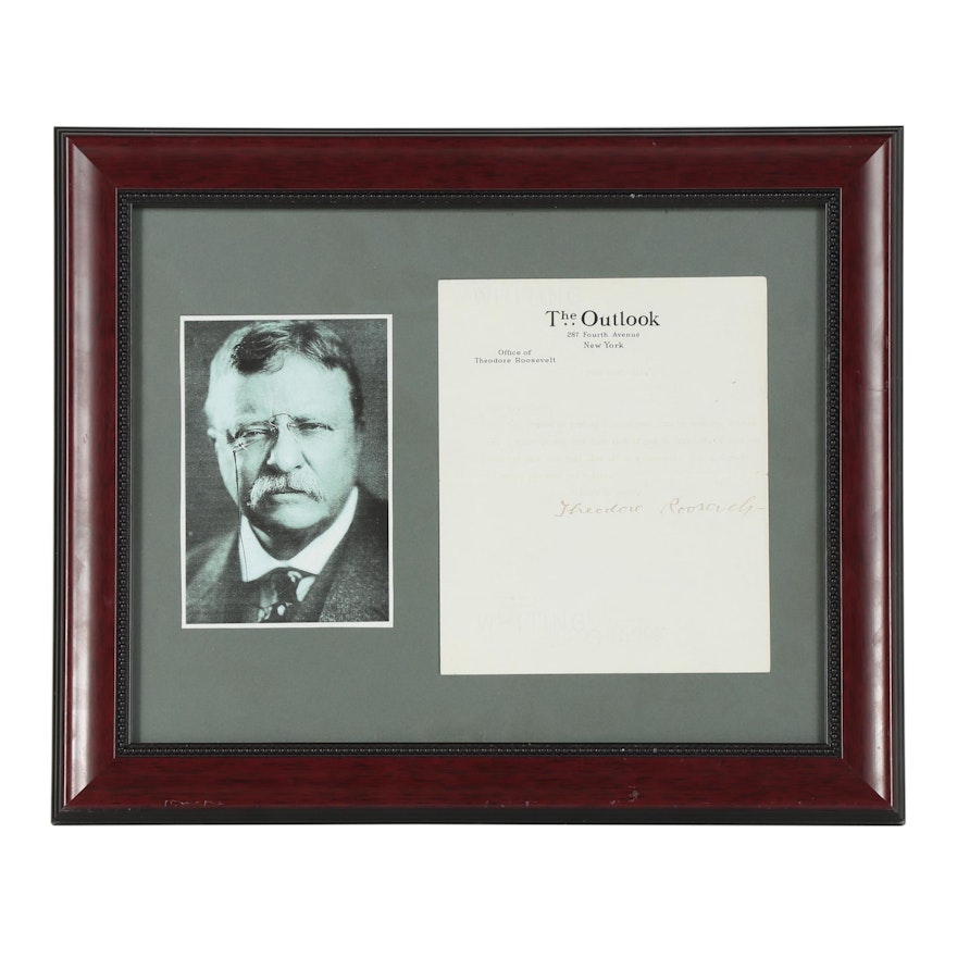 Teddy Roosevelt Typed Letter Signed June 21, 1910