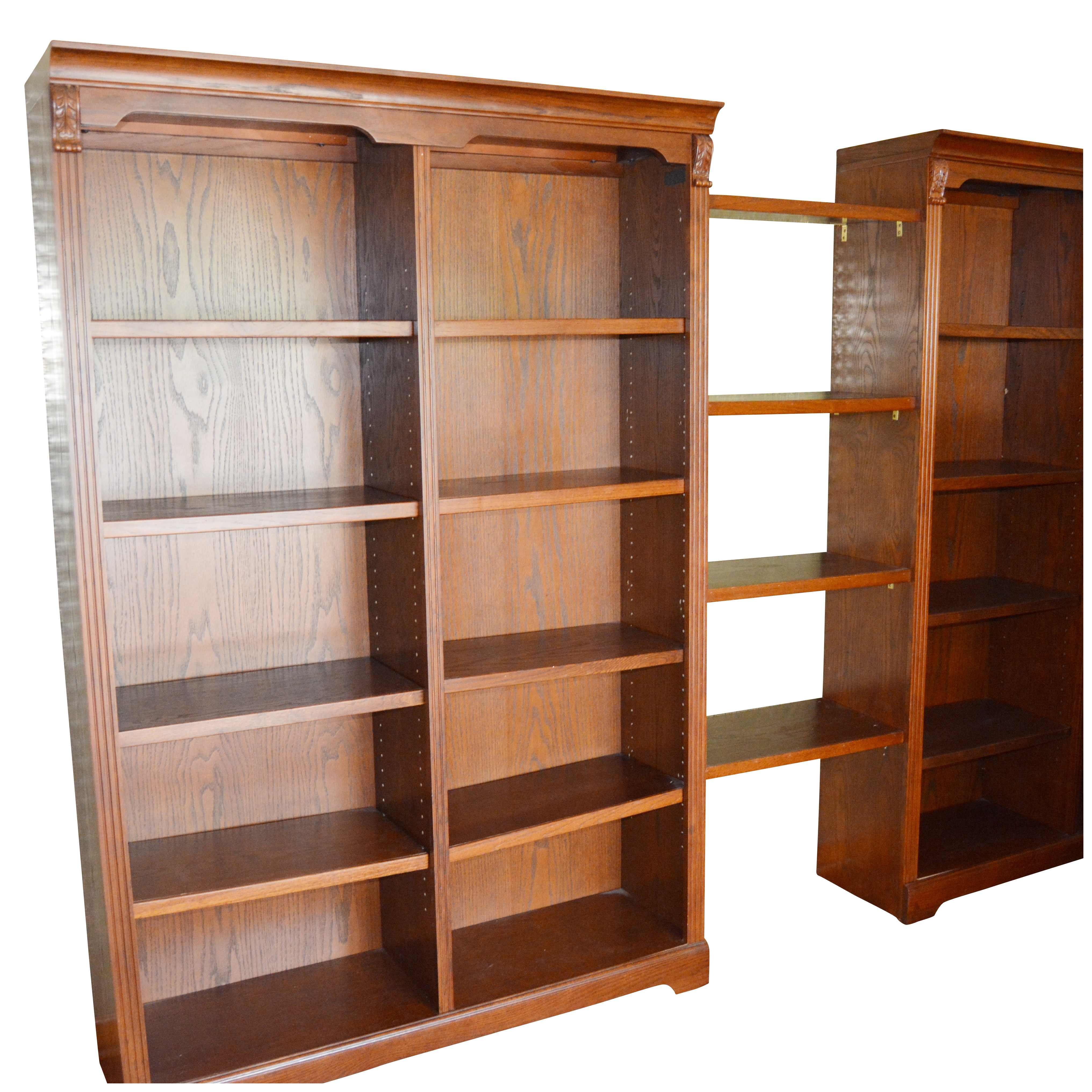 Whalen Oak Sectional Book Shelf, Late 20th Century