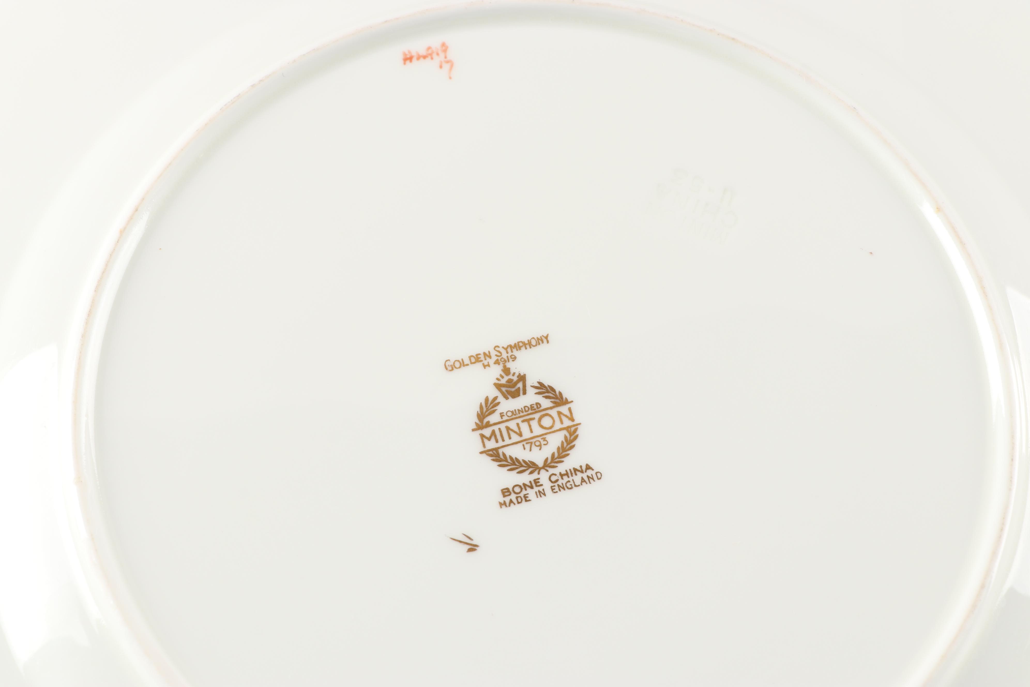 Minton "Golden Symphony" Bone China Dinnerware